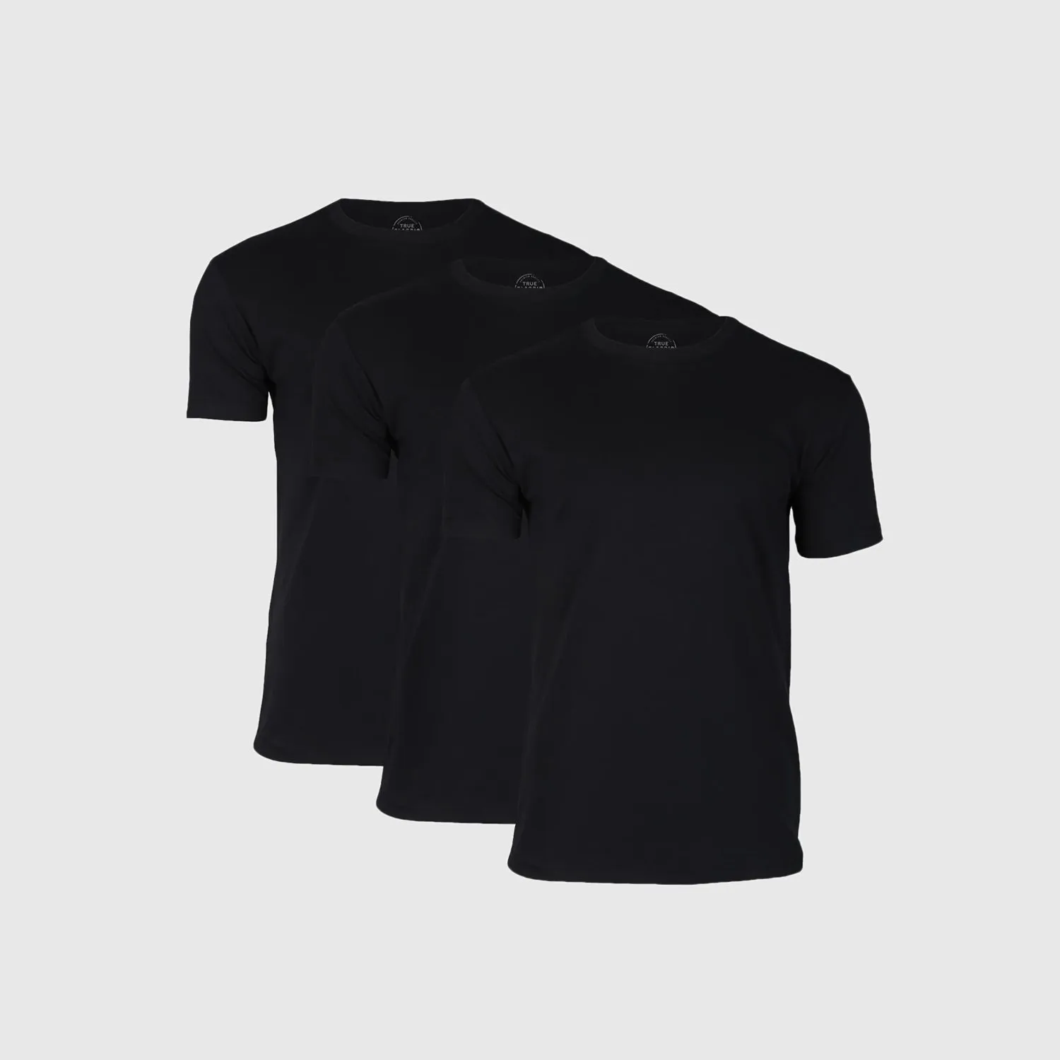 All Black Short Sleeve Crew Neck 3-Pack