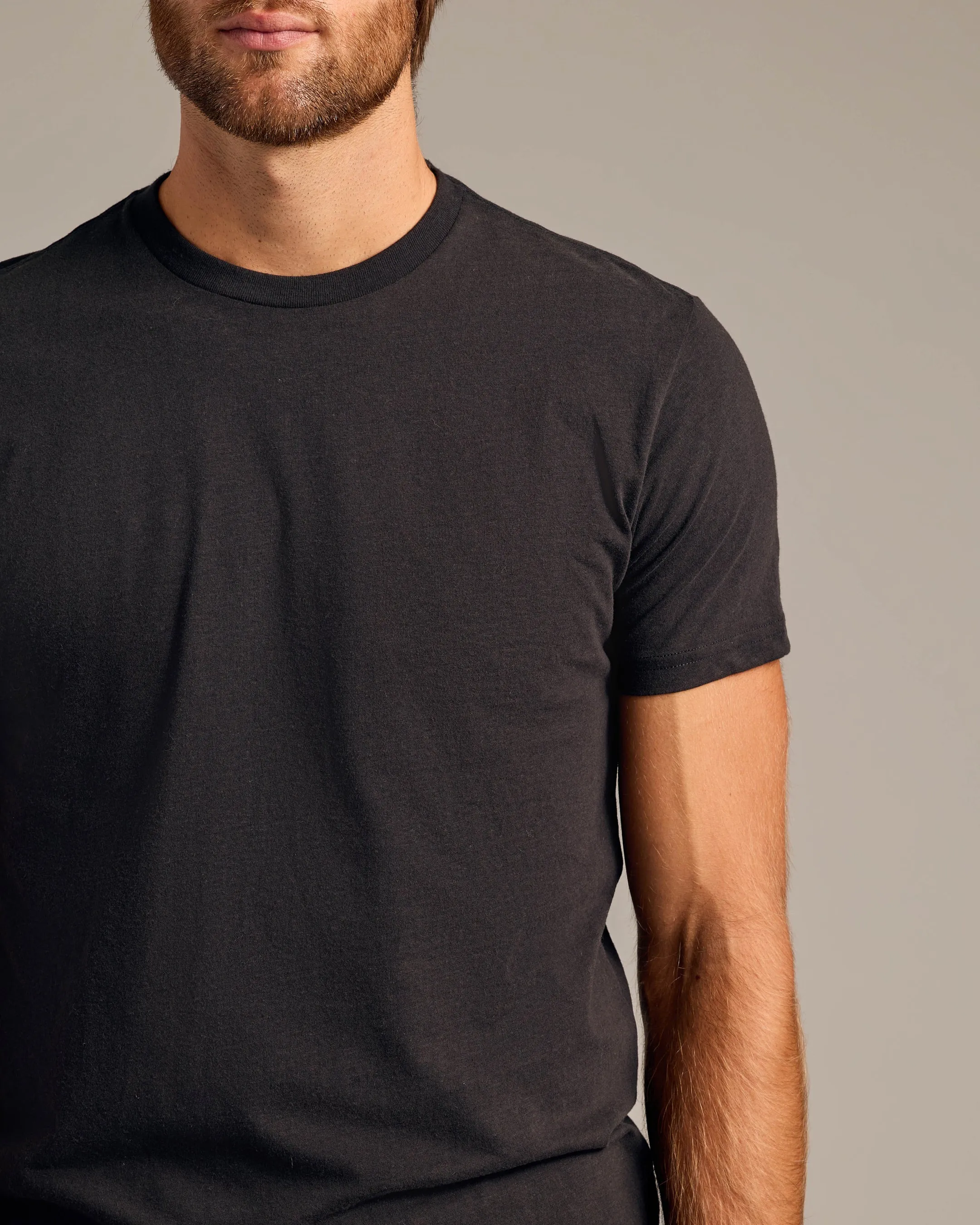 All Black Short Sleeve Crew Neck 3-Pack