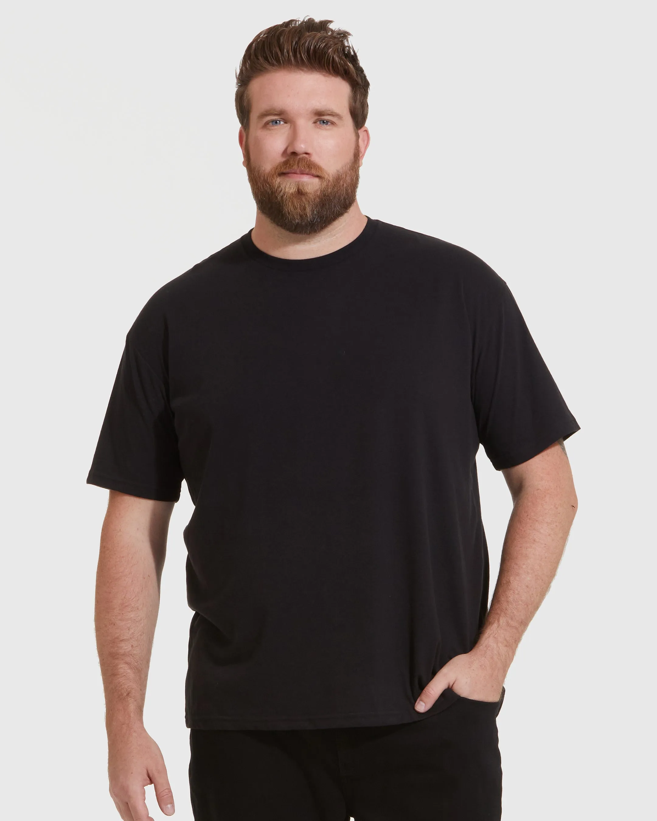 All Black Short Sleeve Crew Neck 3-Pack