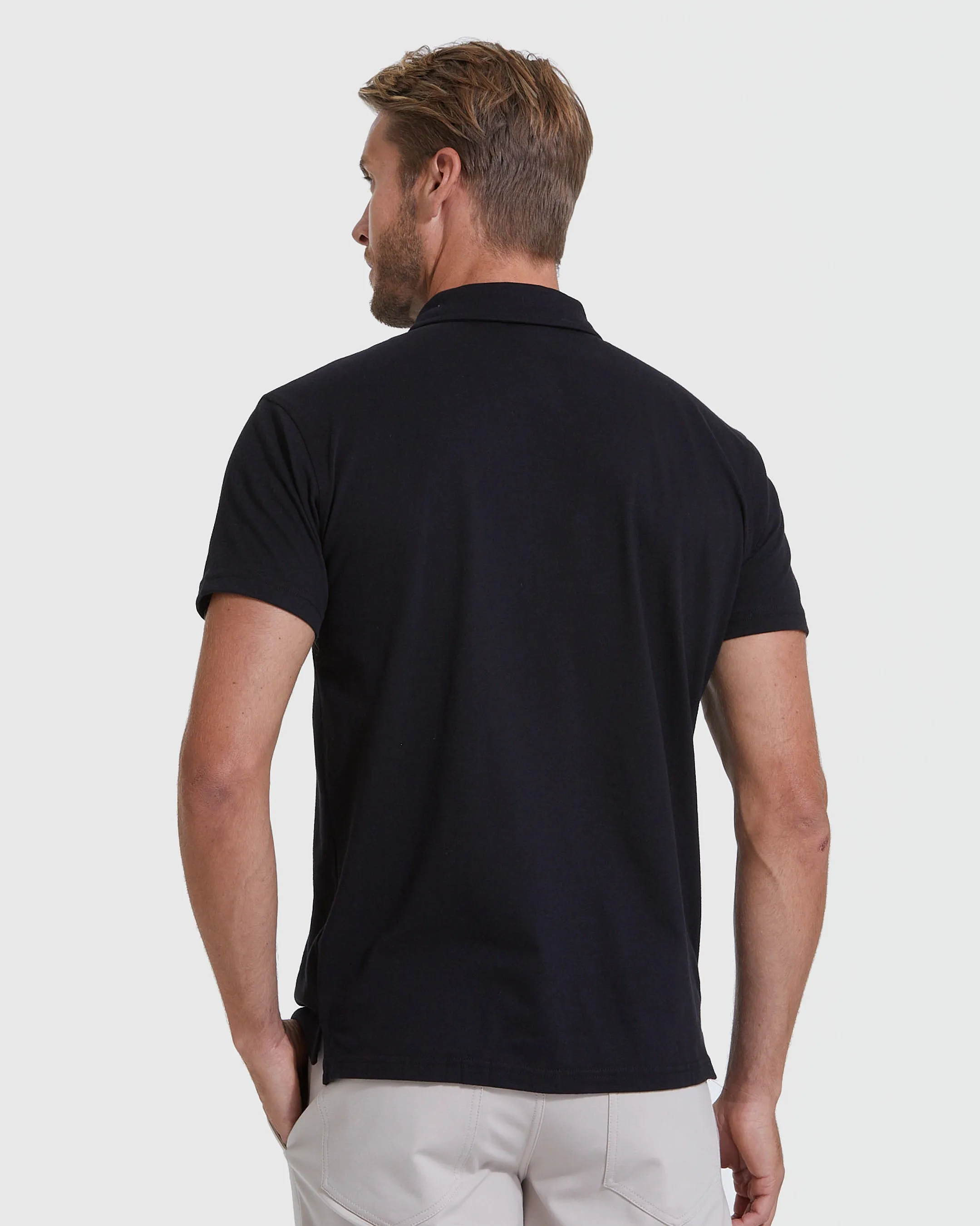 All Black Short Sleeve Polo 6-Pack