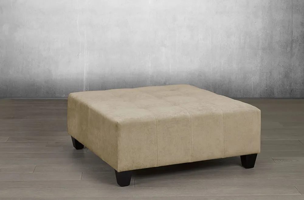 Antiquely Designed Ottoman with Tufted Top