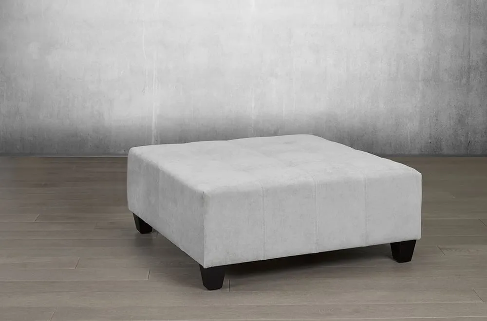 Antiquely Designed Ottoman with Tufted Top