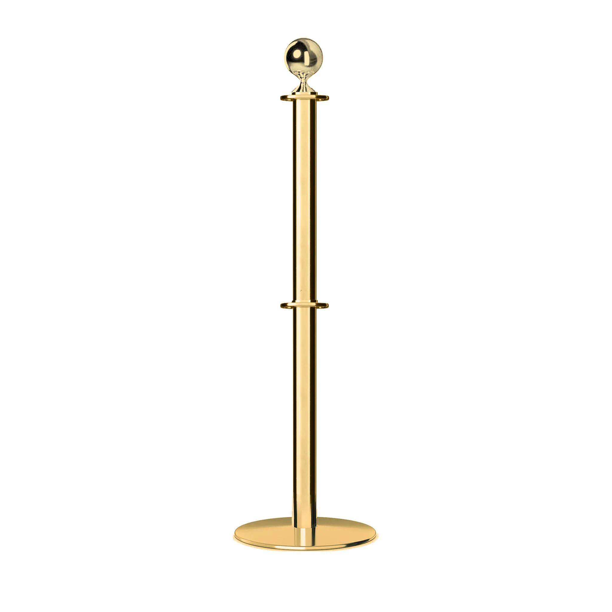 Ball Top Dual Rope Stanchion with Low Profile Base - Montour Line CXLineD