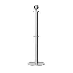 Ball Top Dual Rope Stanchion with Low Profile Base - Montour Line CXLineD