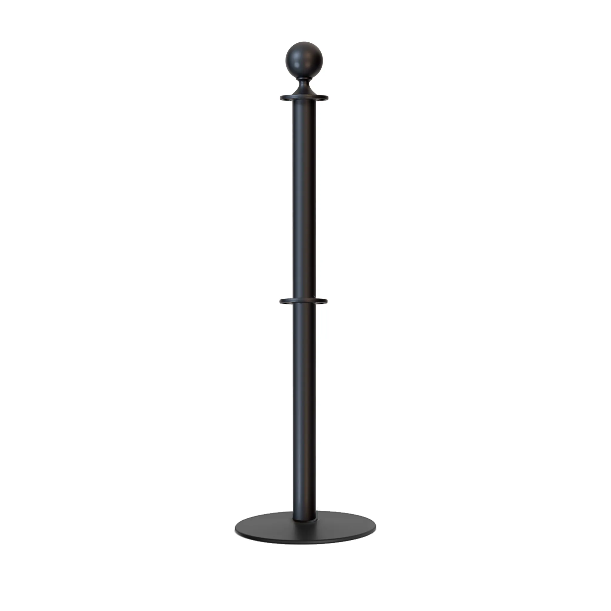 Ball Top Dual Rope Stanchion with Low Profile Base - Montour Line CXLineD