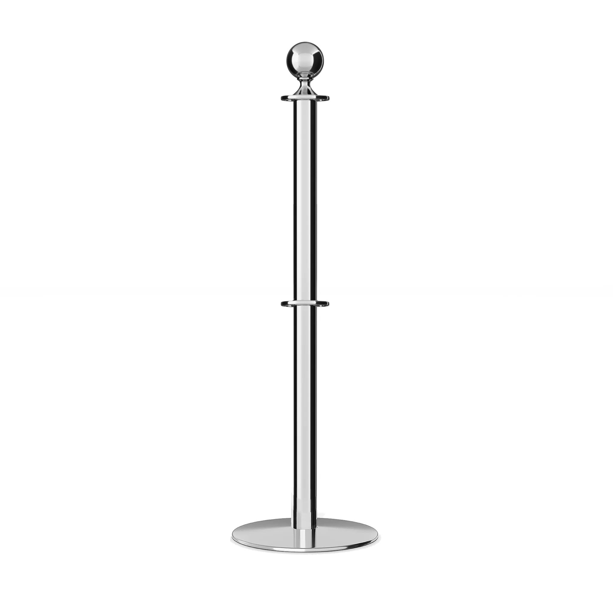 Ball Top Dual Rope Stanchion with Low Profile Base - Montour Line CXLineD