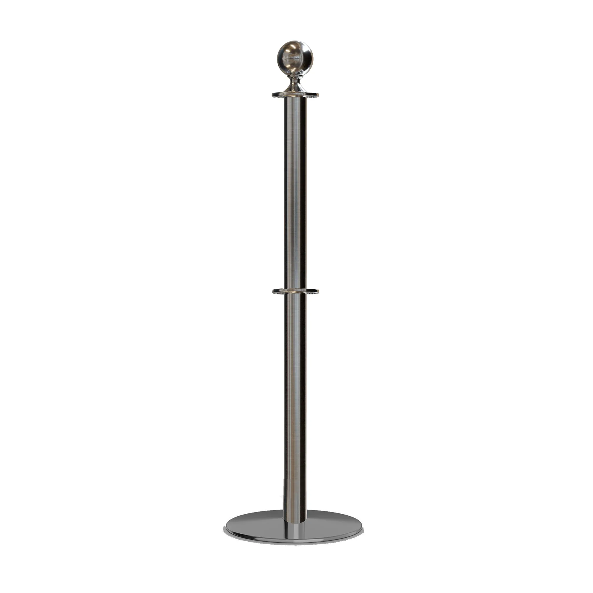 Ball Top Dual Rope Stanchion with Low Profile Base - Montour Line CXLineD