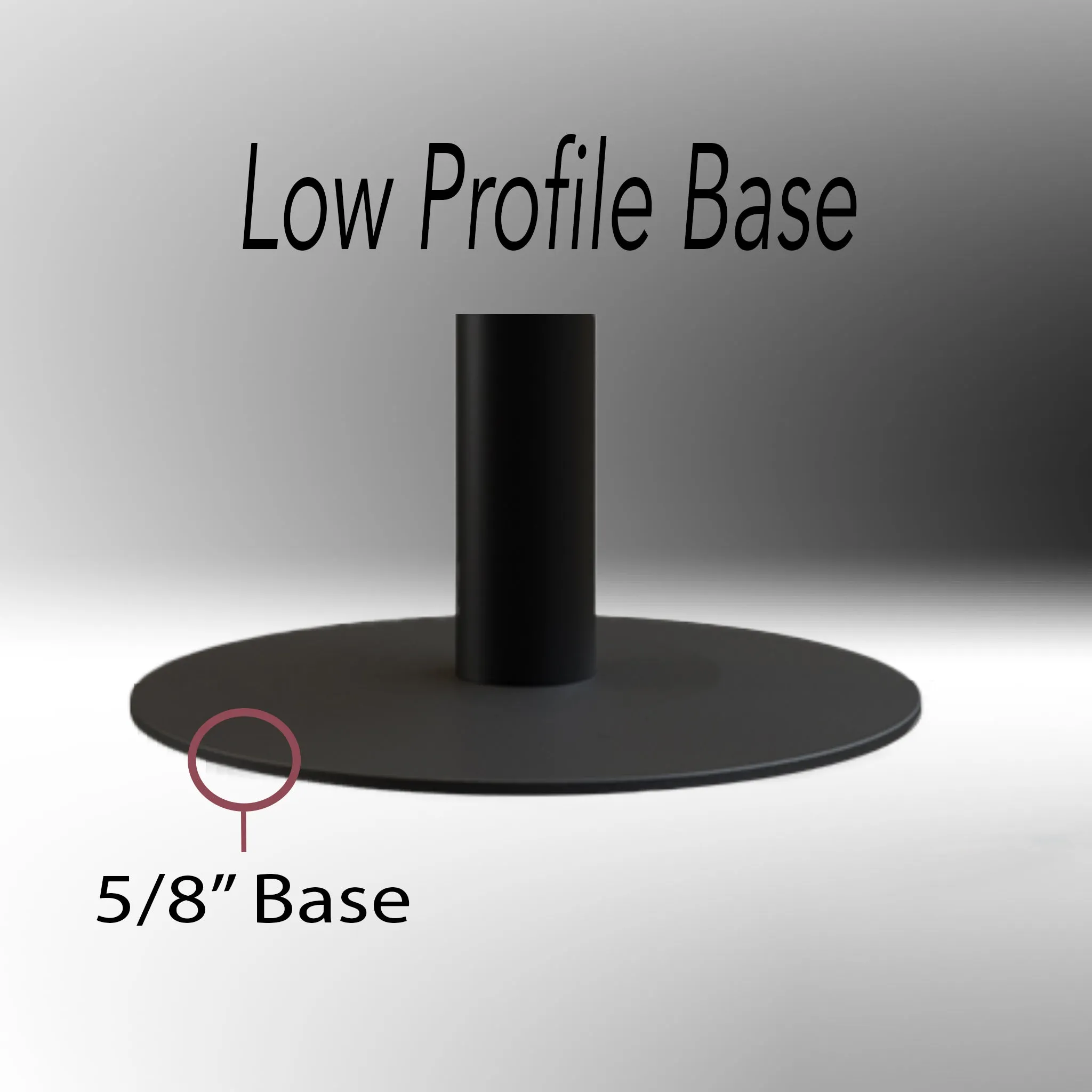 Ball Top Dual Rope Stanchion with Low Profile Base - Montour Line CXLineD