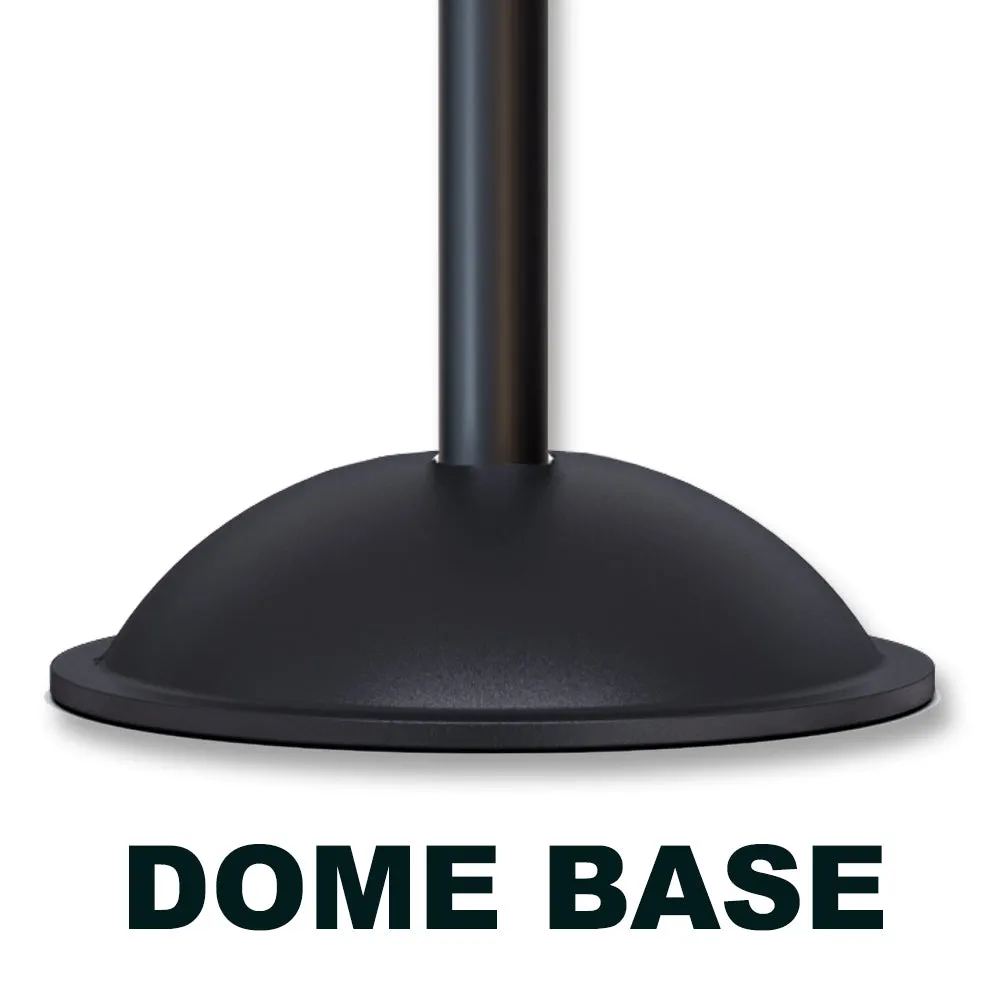 Ball Top Post and Rope Stanchion with Dome Base - Montour Line CDLineD