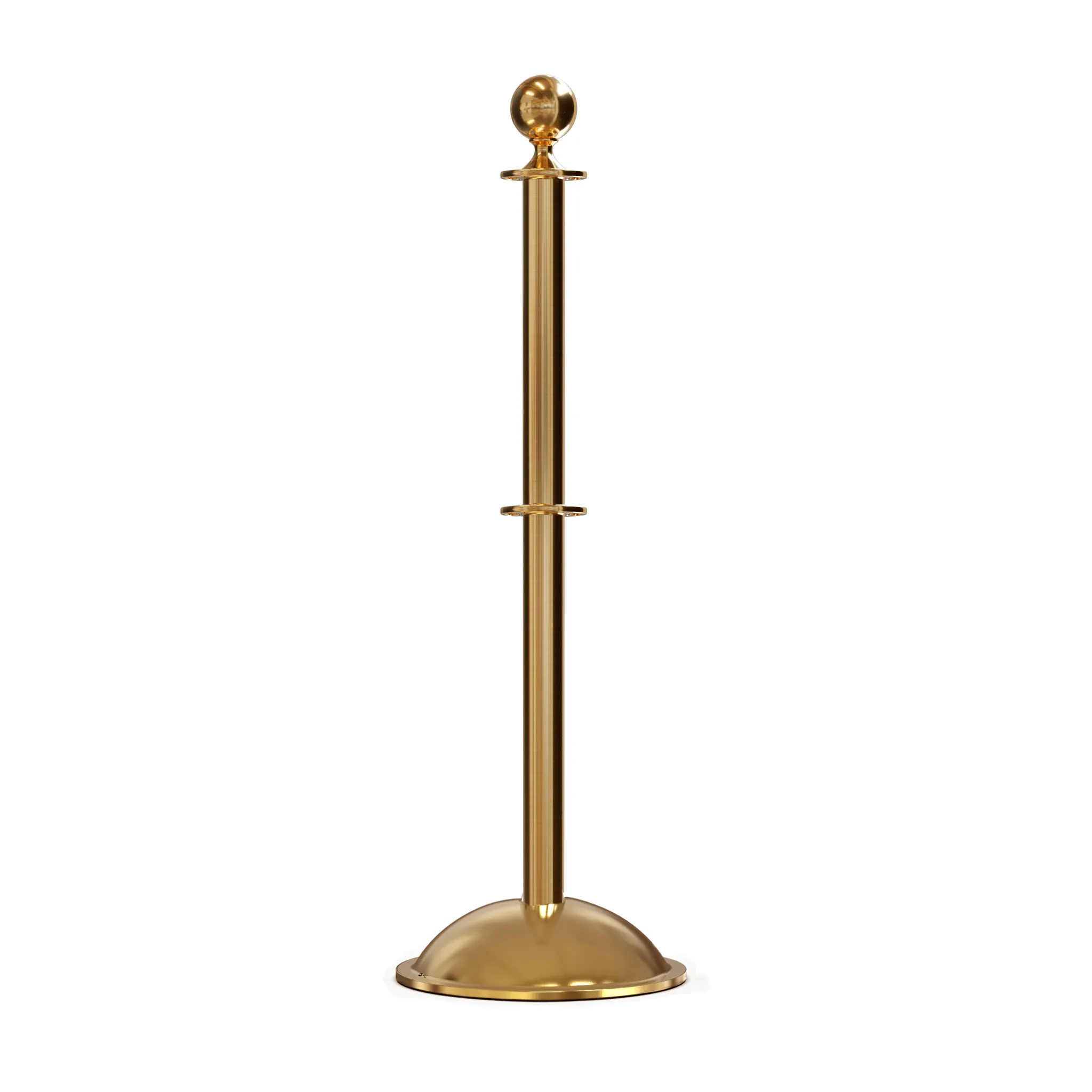 Ball Top Post and Rope Stanchion with Dome Base - Montour Line CDLineD