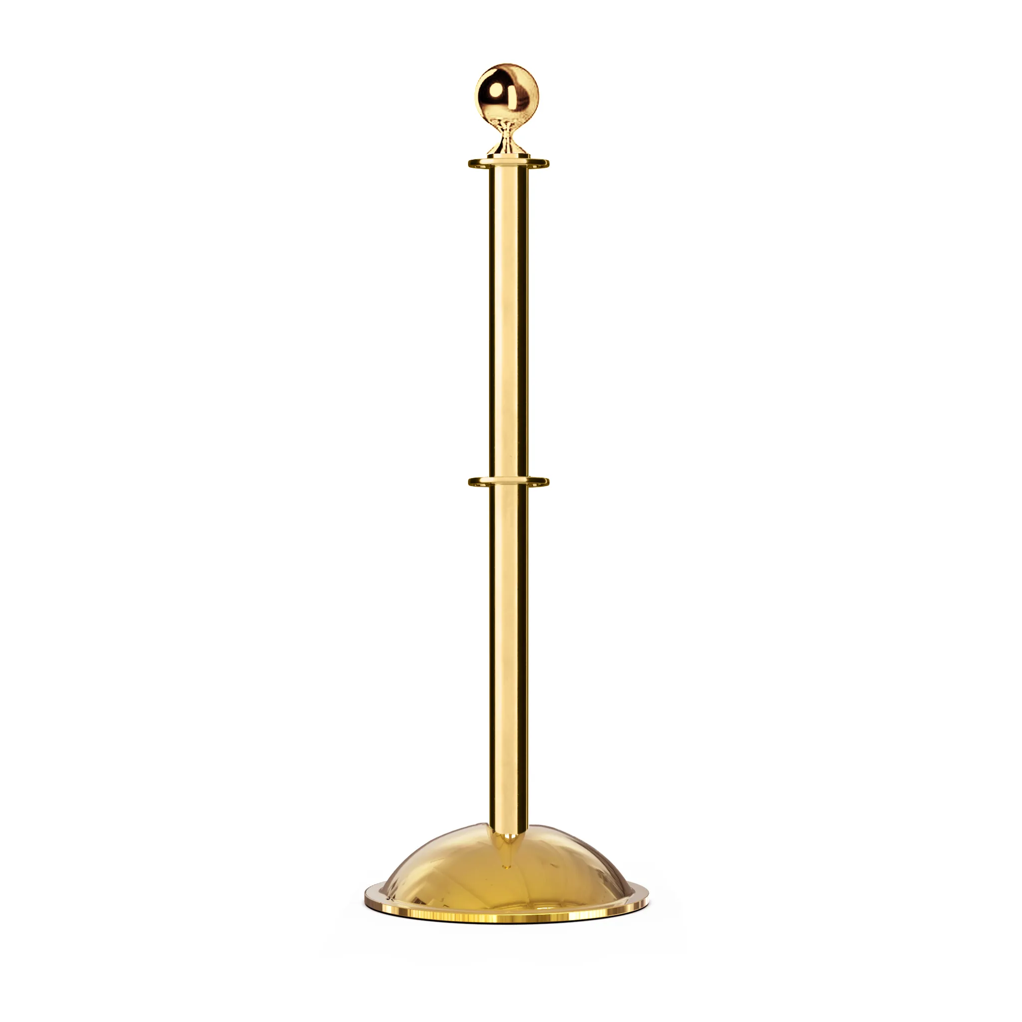 Ball Top Post and Rope Stanchion with Dome Base - Montour Line CDLineD