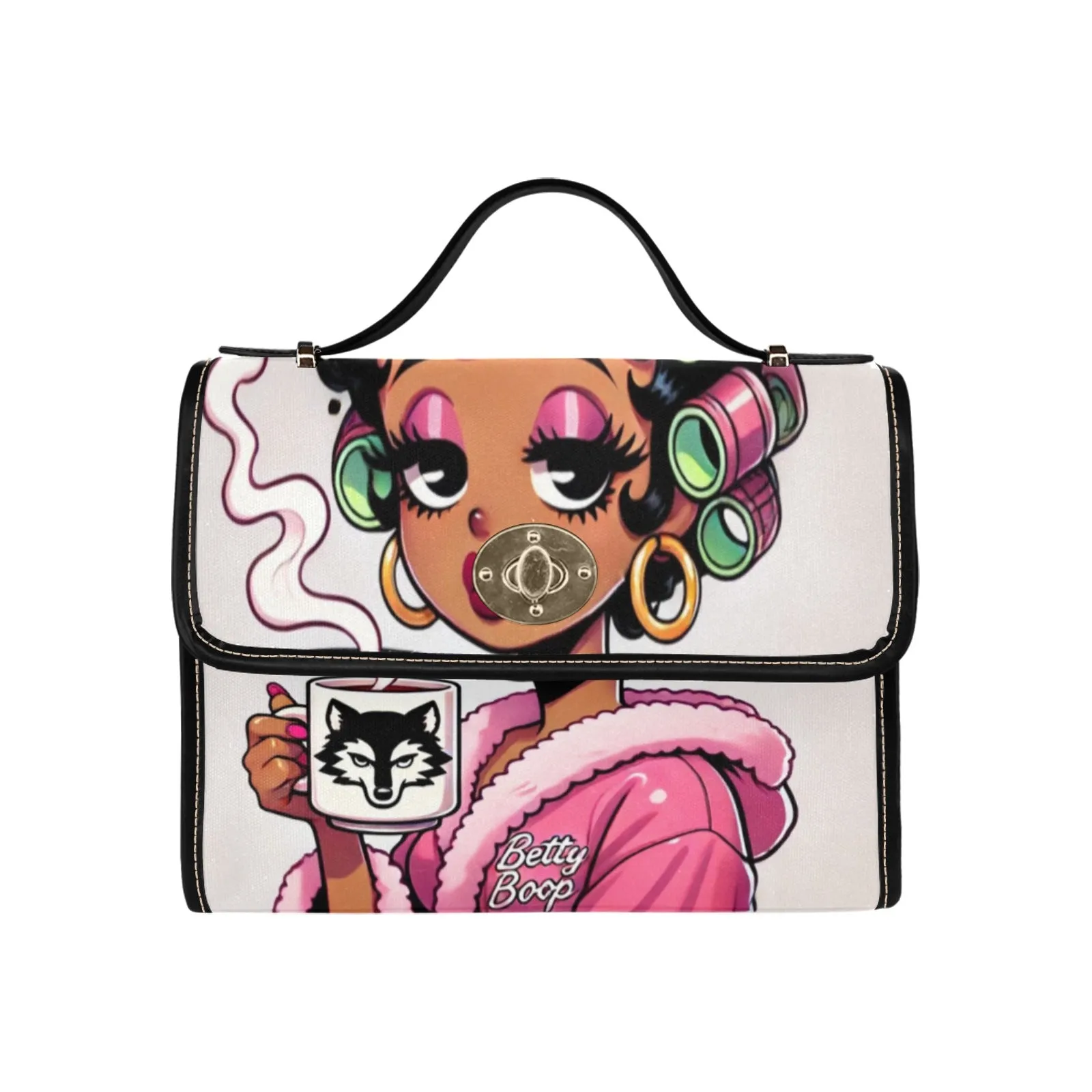 Betty Boop Coffee Time Canvas Handbag