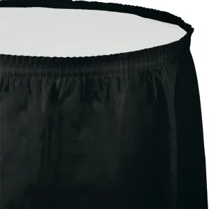 Black Velvet Plastic Tableskirt 14 ft x 29"