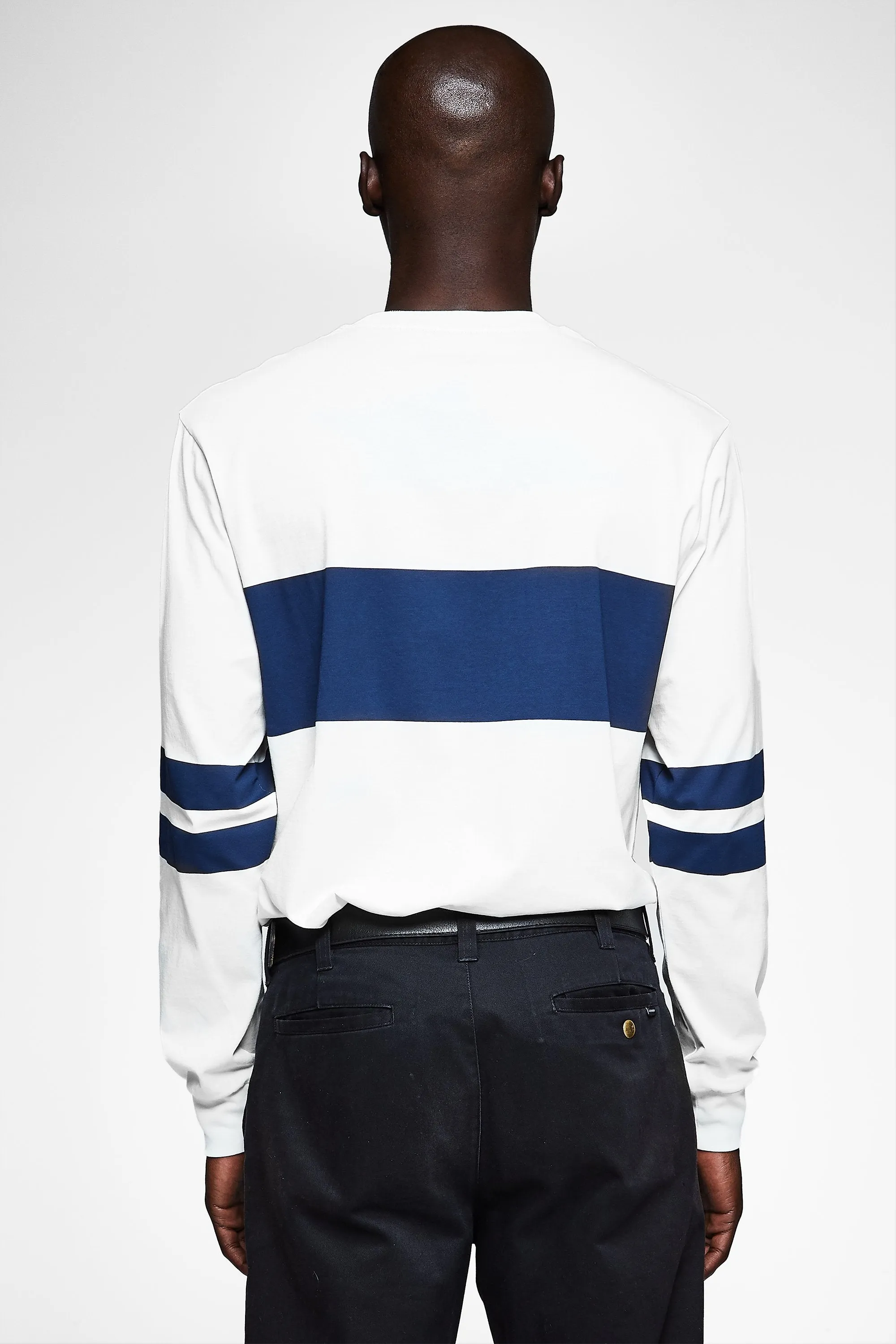 BLOCK LONG SLEEVE STRIPE TEE