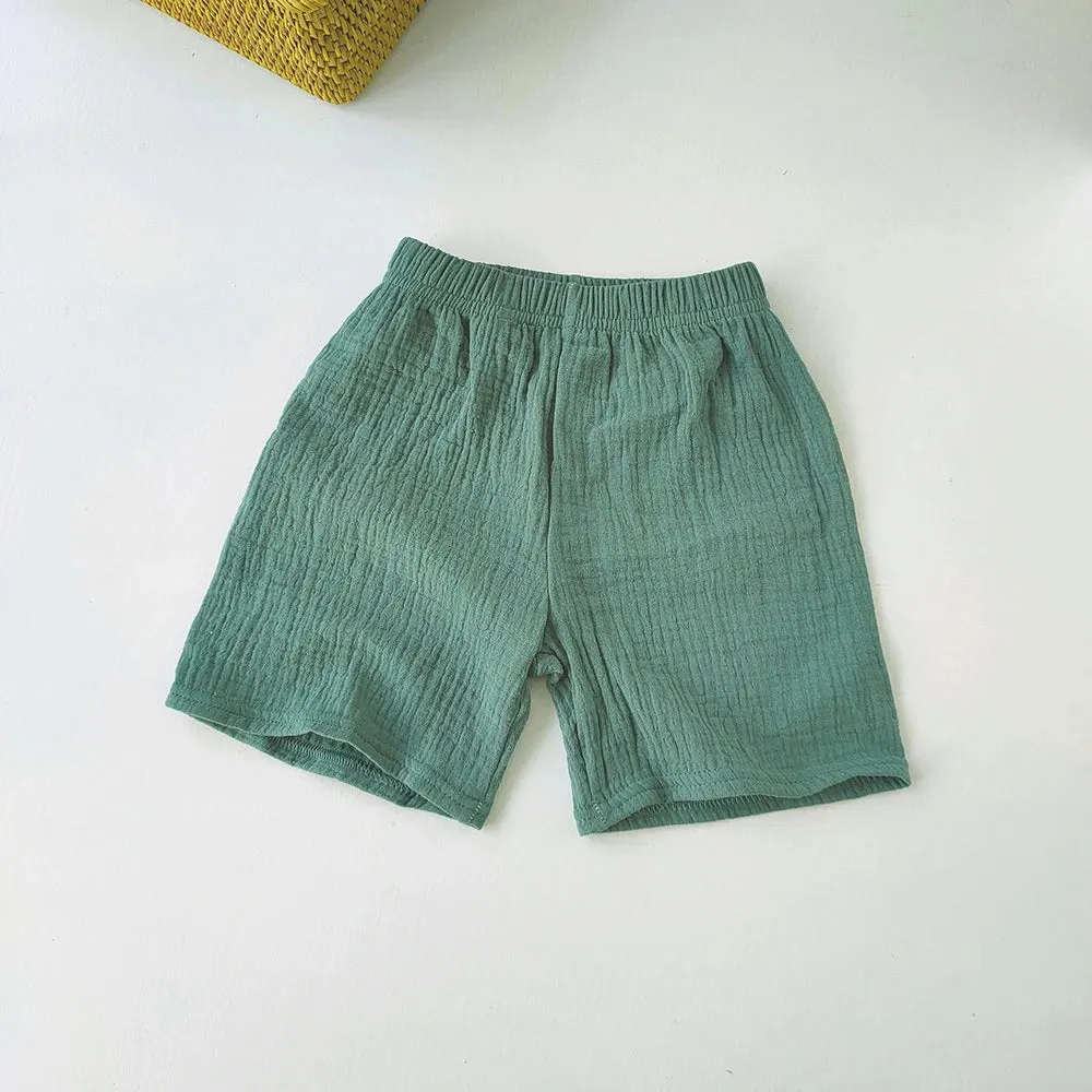 Brief Unisex Kids Shorts Solid color Summer fifth pants Soft Comfortable Children's Boy Girls Short Pants