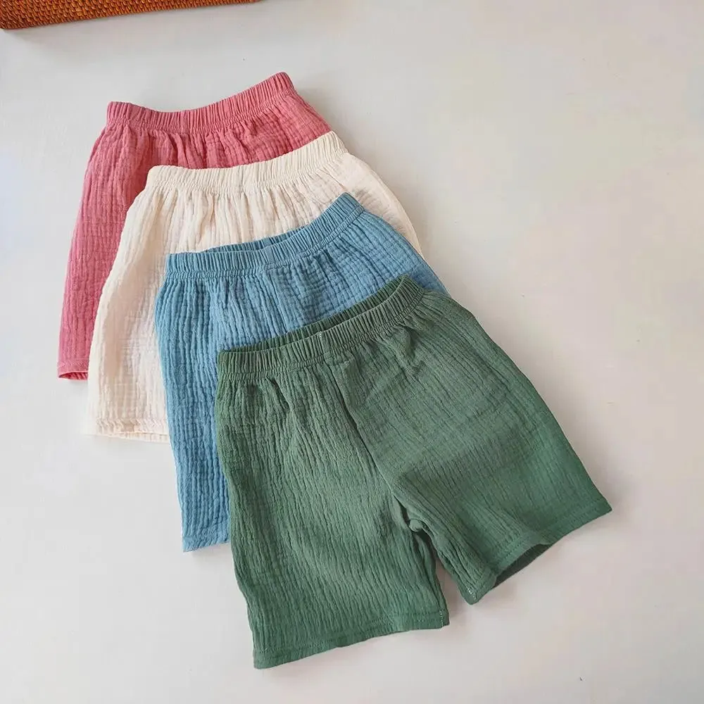 Brief Unisex Kids Shorts Solid color Summer fifth pants Soft Comfortable Children's Boy Girls Short Pants