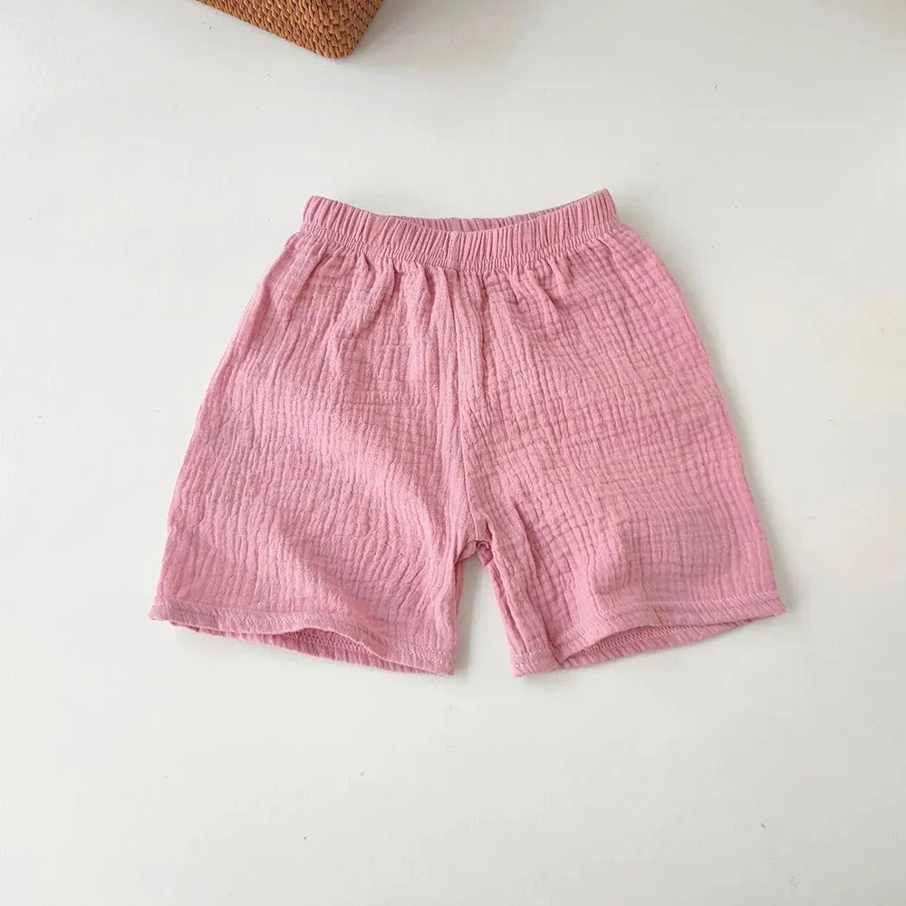 Brief Unisex Kids Shorts Solid color Summer fifth pants Soft Comfortable Children's Boy Girls Short Pants