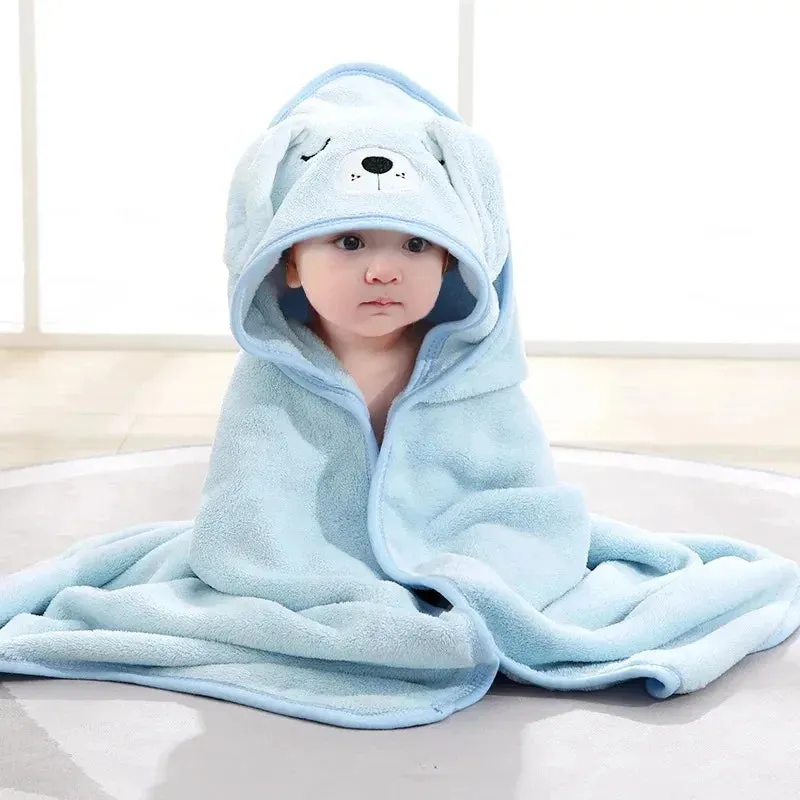 Cartoon Baby Bath Towels Soft Newborn Hooded Towel Blanket Cute Toddler Bathrobe Warm Sleeping Swaddle Wrap for Boys Girls 2023