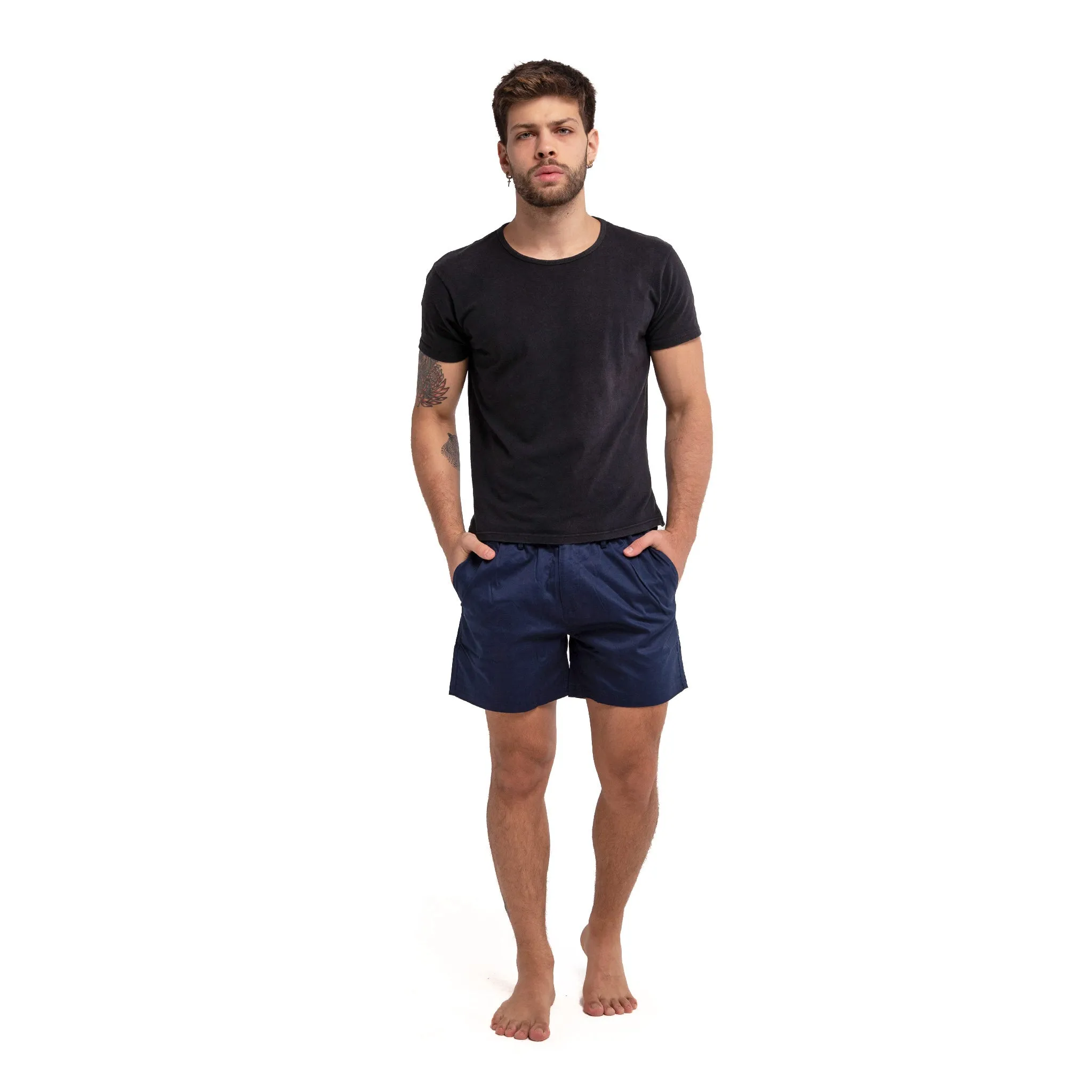 Cotton Shorts - Navy