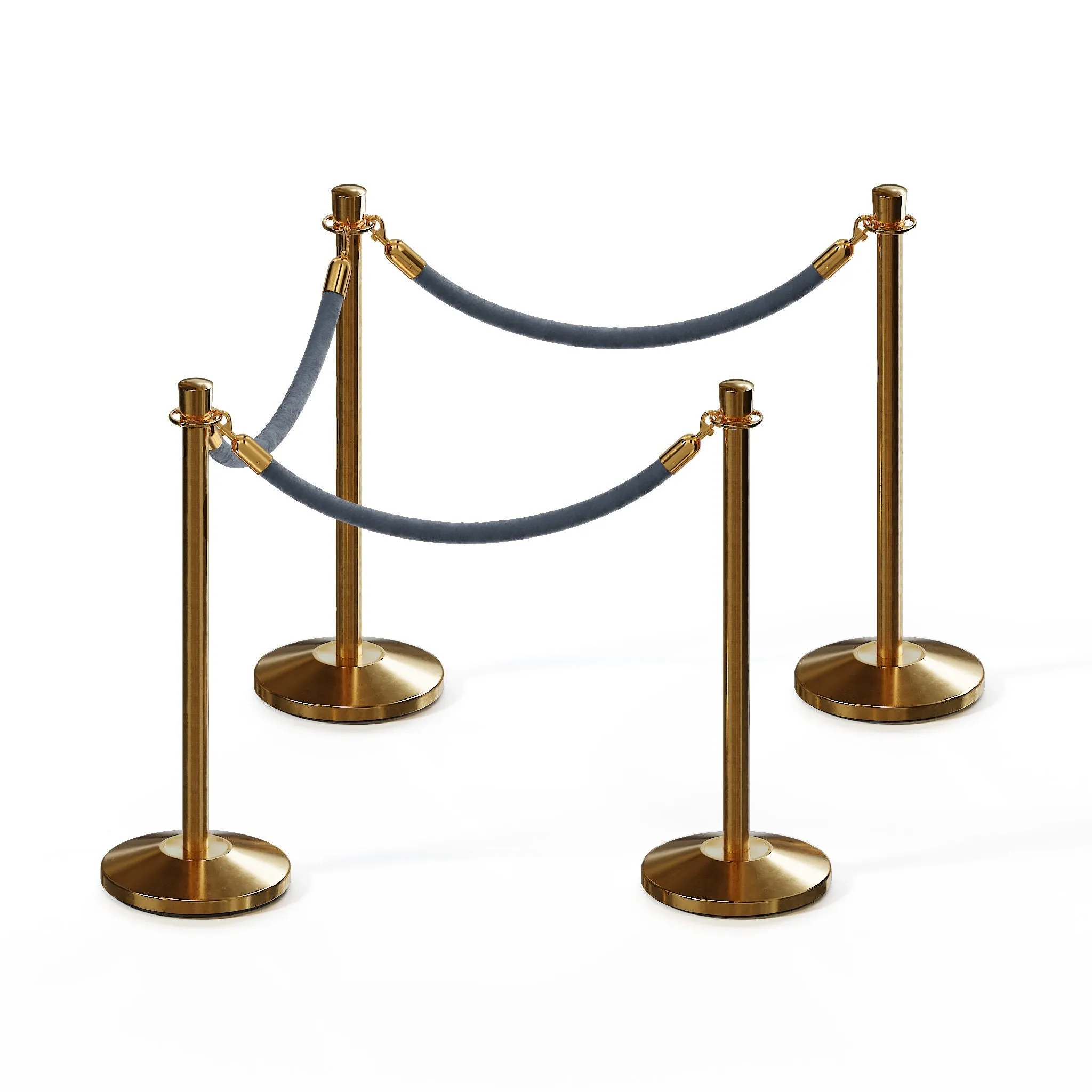 Crown Top Post and Rope Stanchion Kit - Montour Line