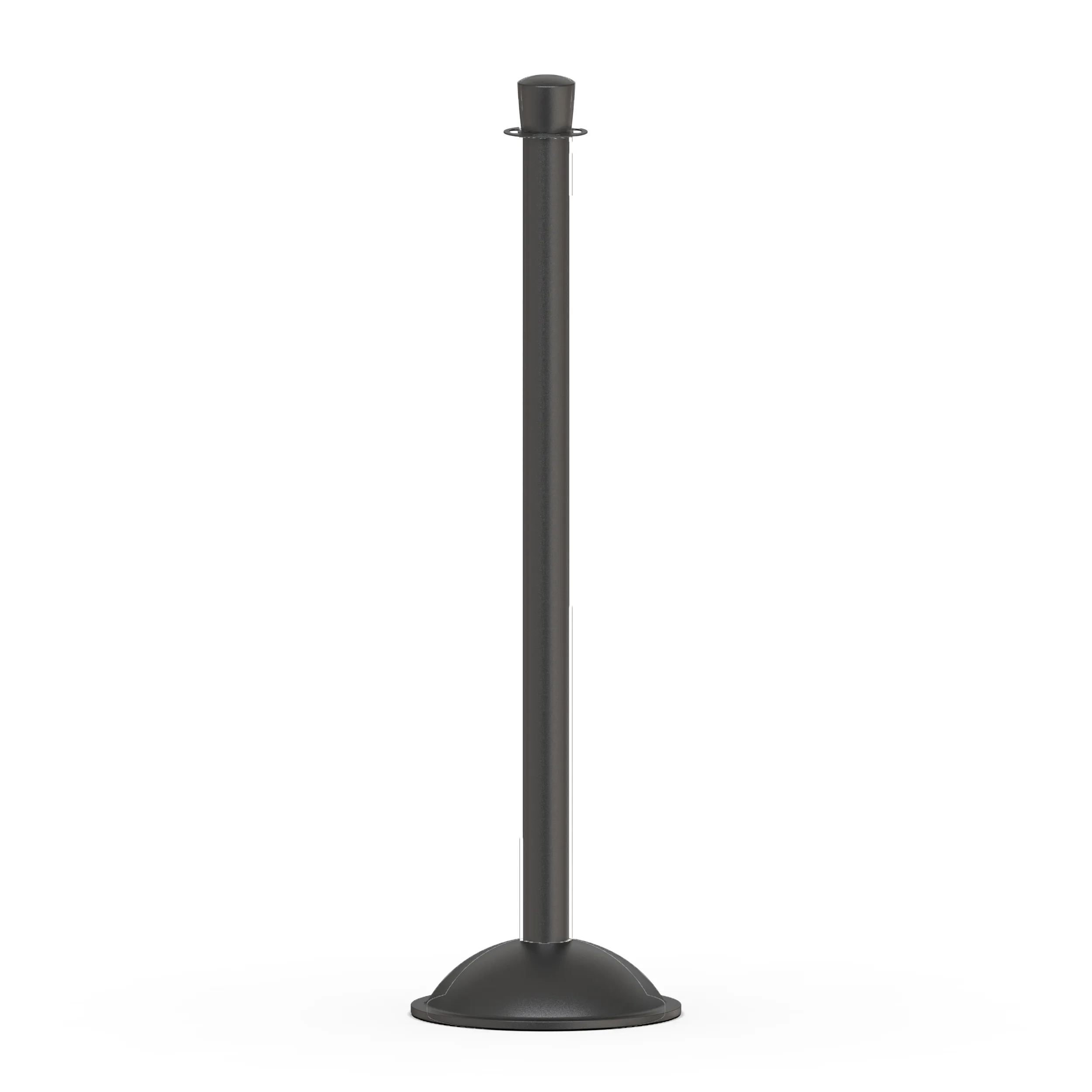 Crown Top Post and Rope Stanchion with Dome Base - Montour Line CDLine