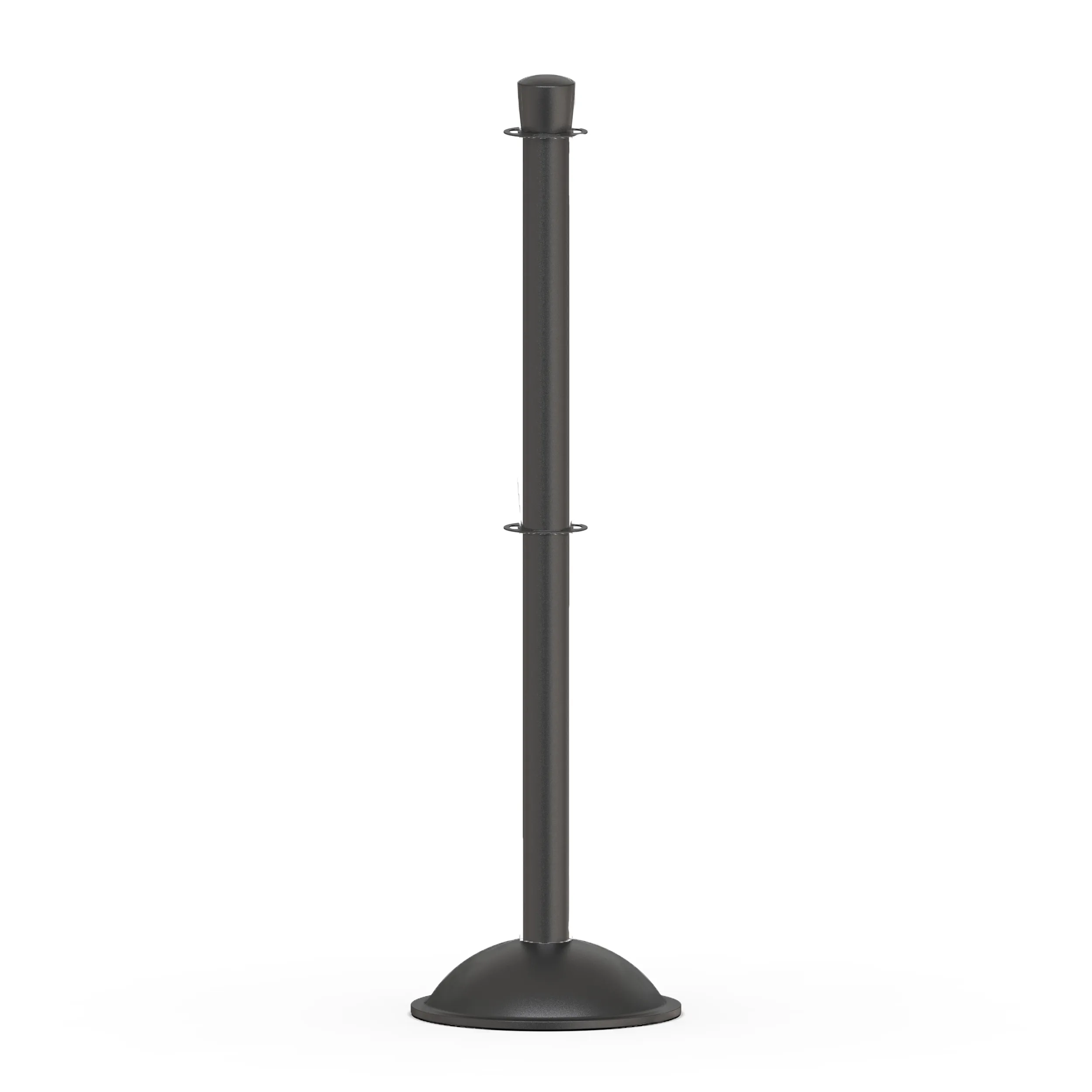 Crown Top Post and Rope Stanchion with Dome Base - Montour Line CDLineD