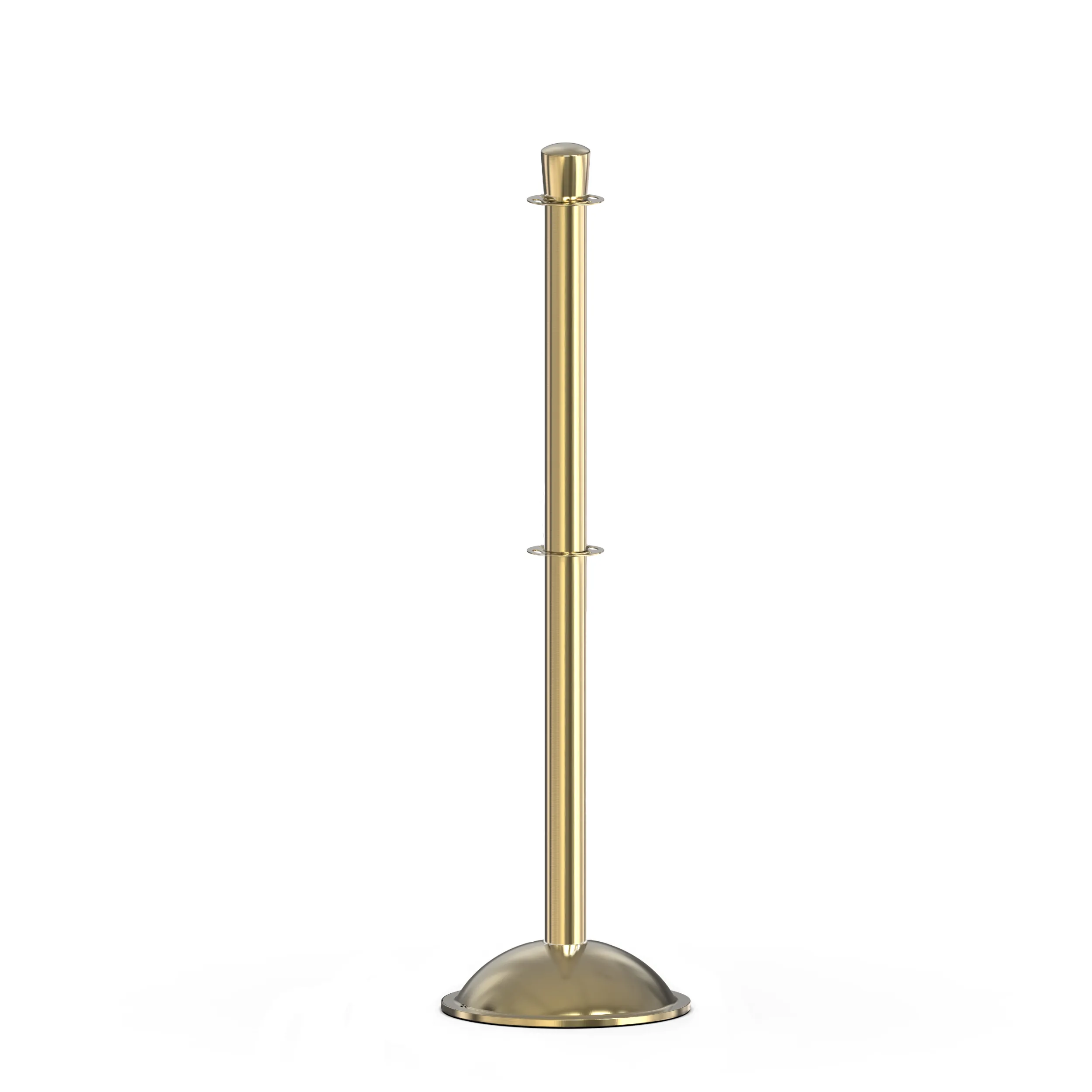 Crown Top Post and Rope Stanchion with Dome Base - Montour Line CDLineD