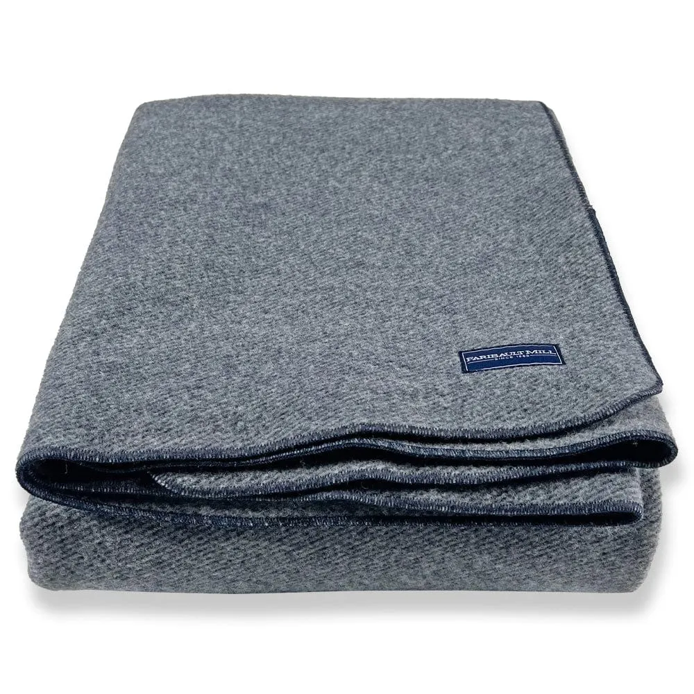 Factory Second Summit Wool Blanket - Navy