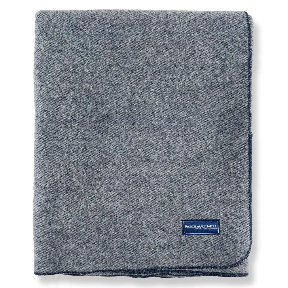 Factory Second Summit Wool Blanket - Navy