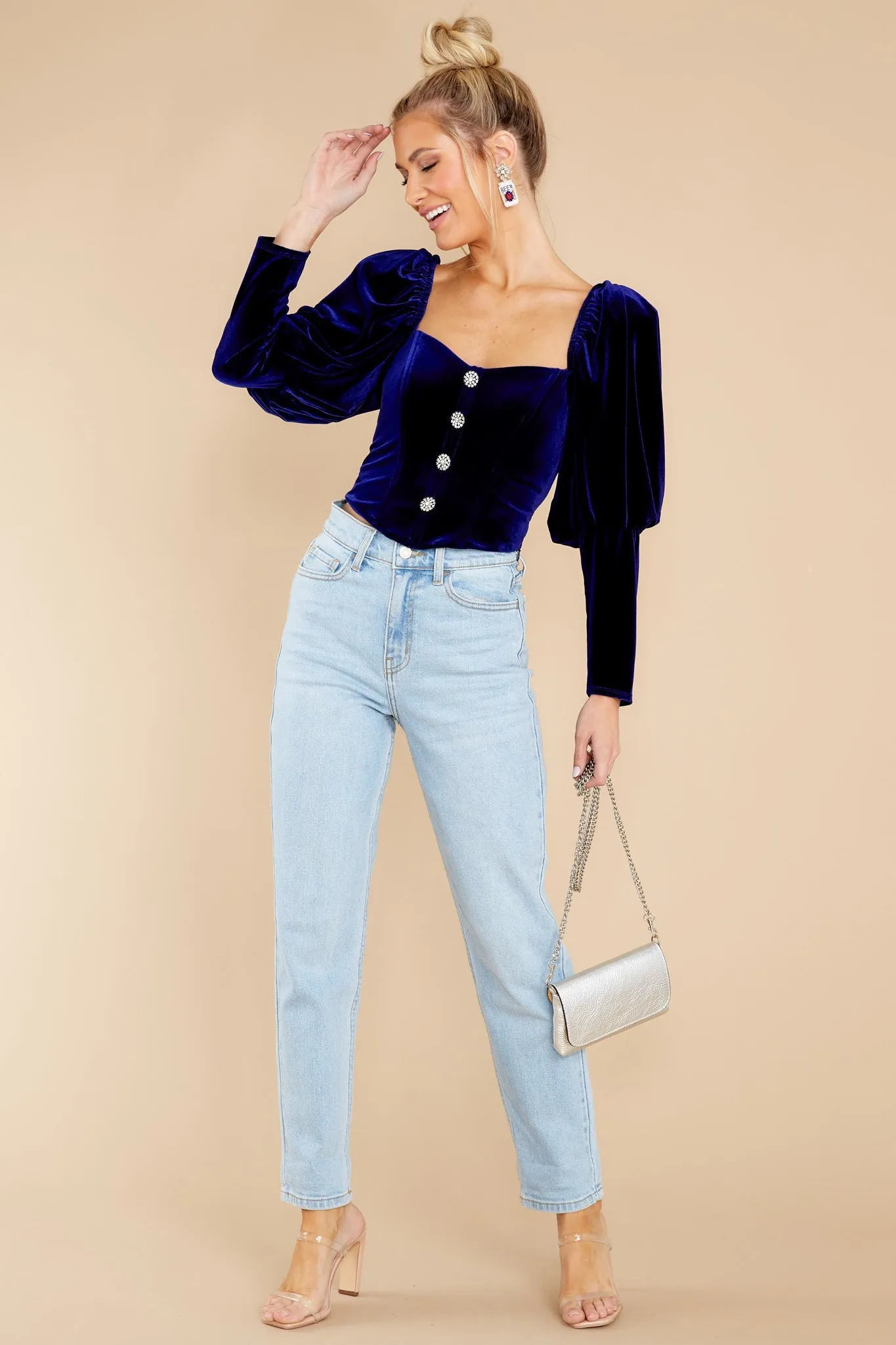 Feeling Fabulous Royal Blue Velvet Top