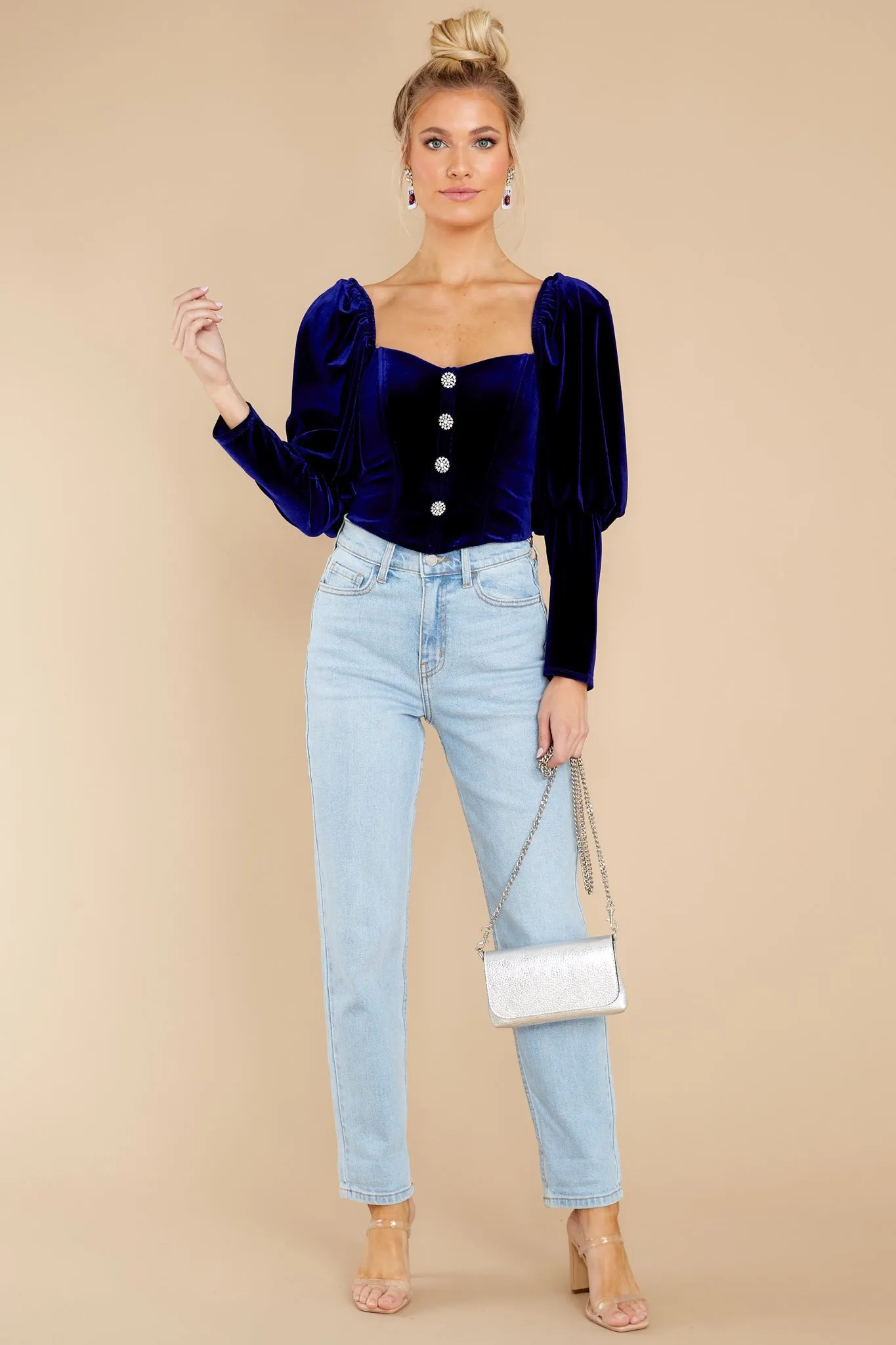 Feeling Fabulous Royal Blue Velvet Top