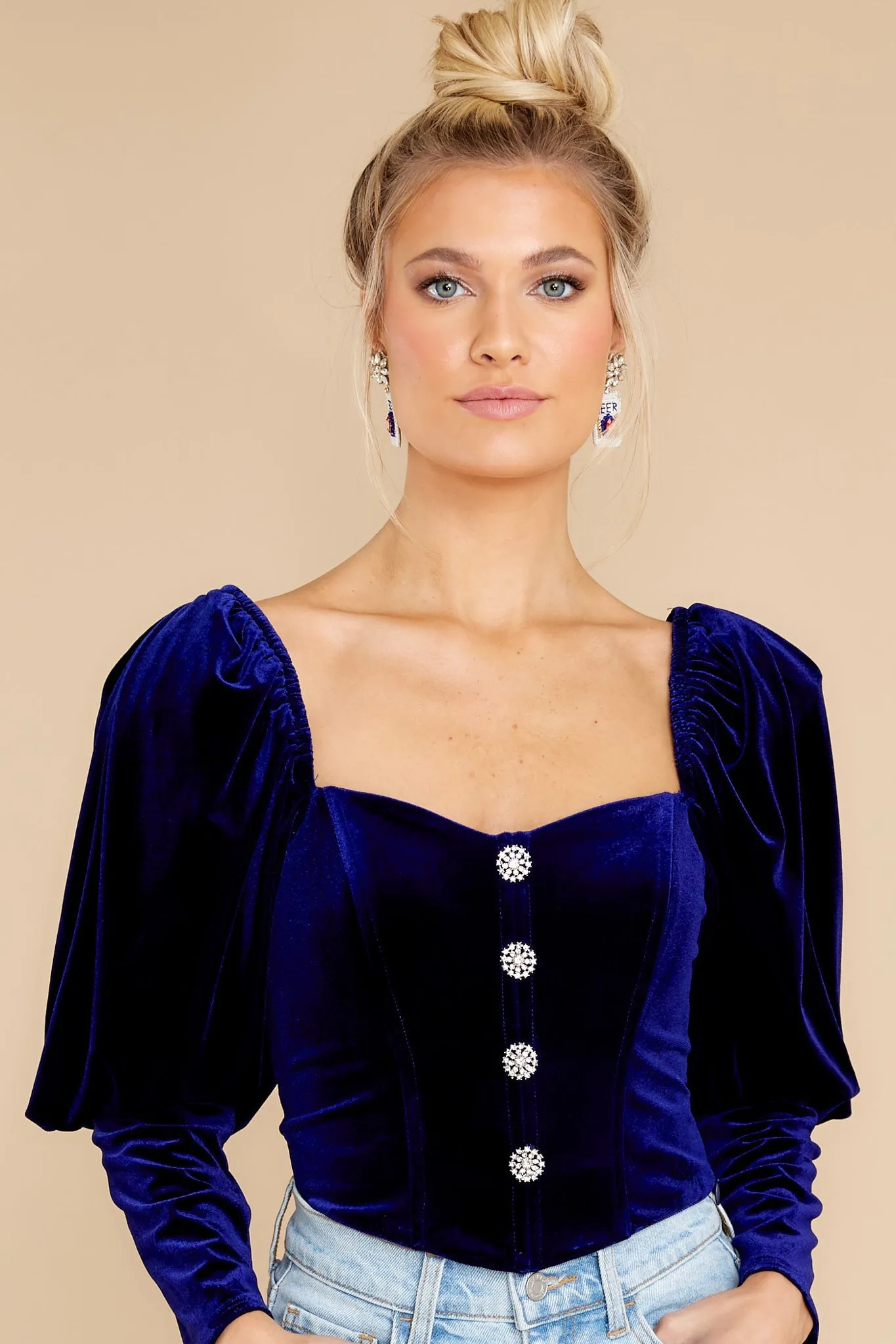 Feeling Fabulous Royal Blue Velvet Top