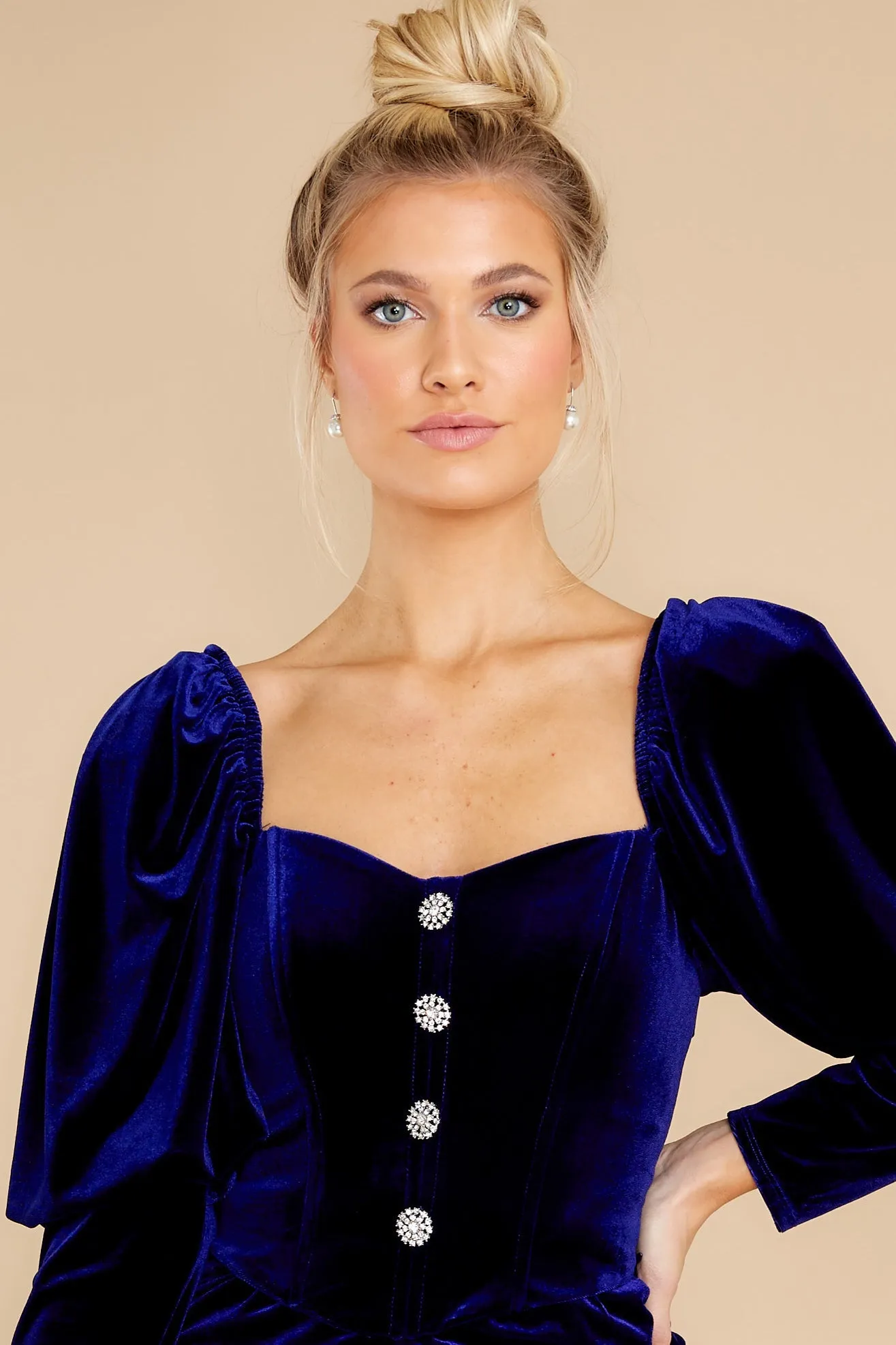 Feeling Fabulous Royal Blue Velvet Top