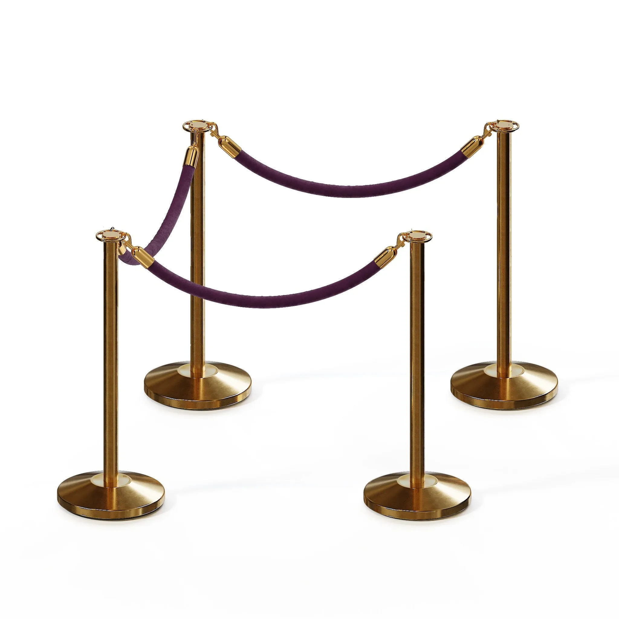 Flat Top Post and Rope Stanchion Kit - Montour Line