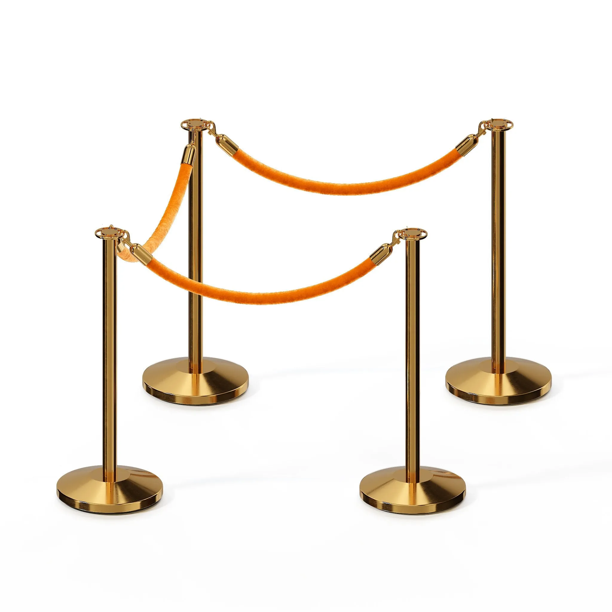 Flat Top Post and Rope Stanchion Kit - Montour Line