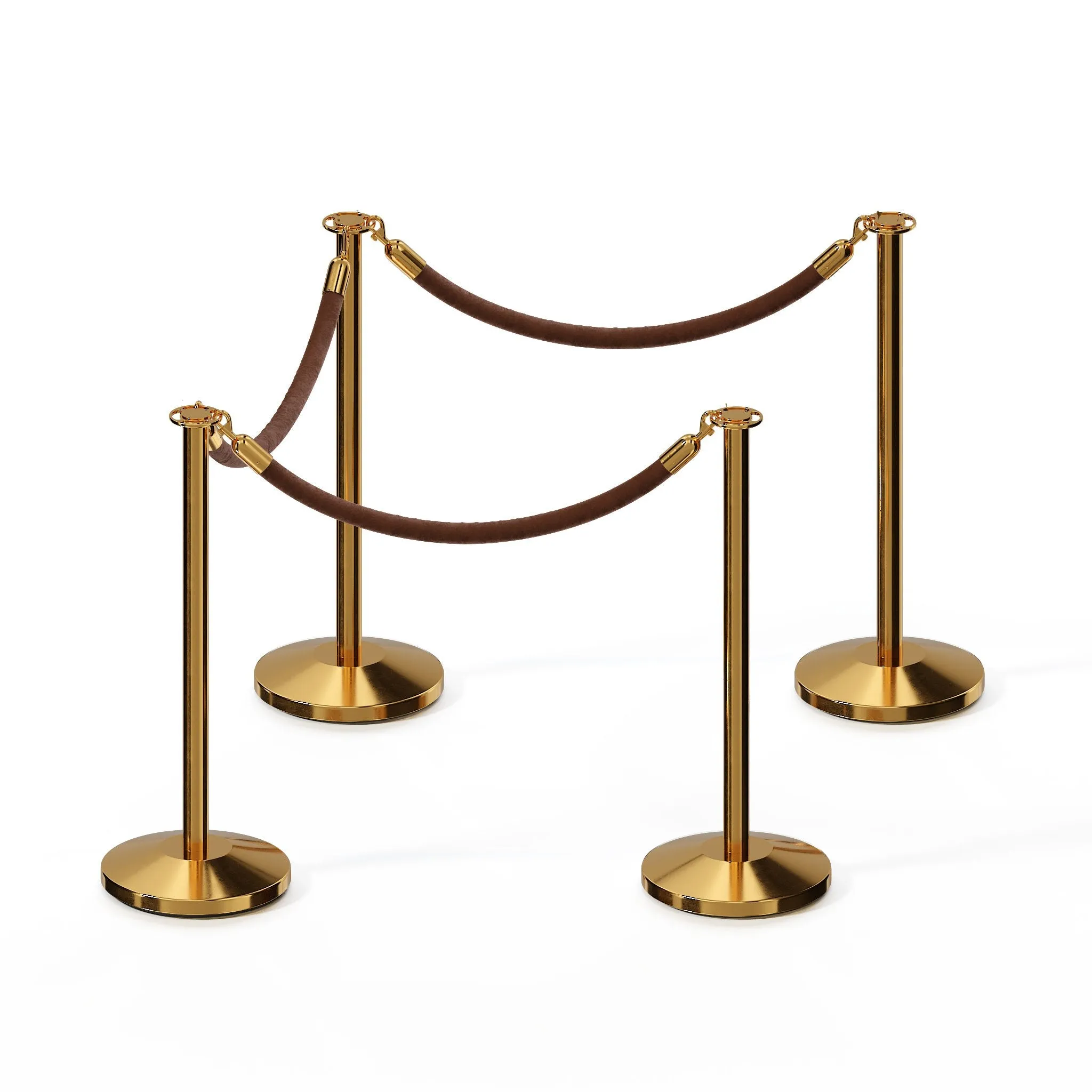 Flat Top Post and Rope Stanchion Kit - Montour Line