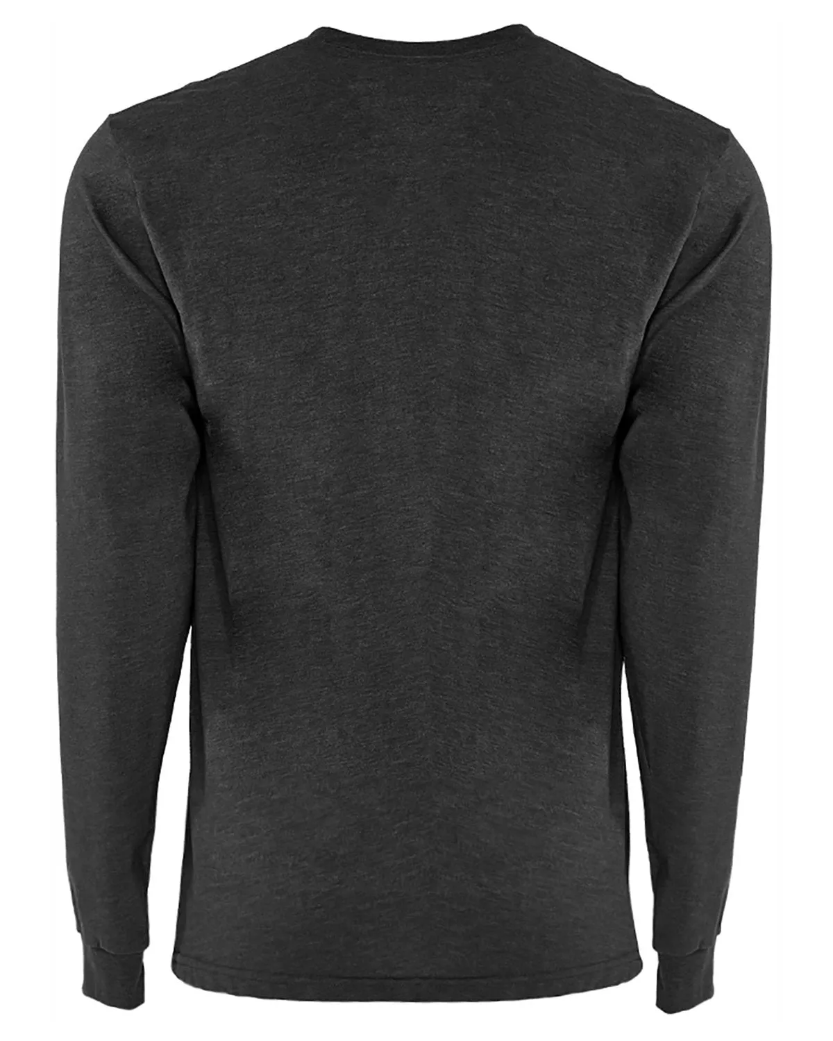 Heather Charcoal Sueded Crew Neck Long Sleeve T-Shirt