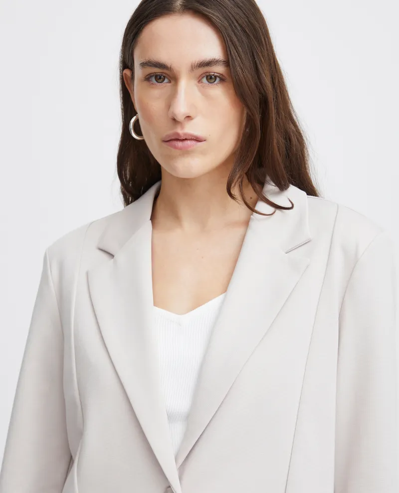 Ichi Kate Oversized Silver Blazer