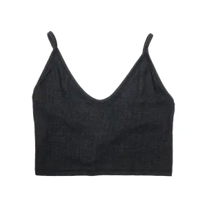 Joah Brown Strappy Crop Tank (Vintage Black FlexRib)