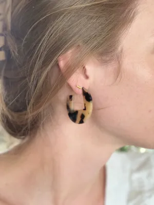 Leopard Print Acrylic Earrings