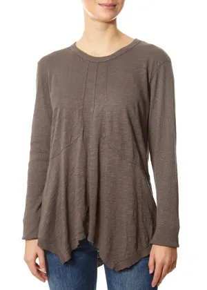 Petrol Grey Round Neck Top