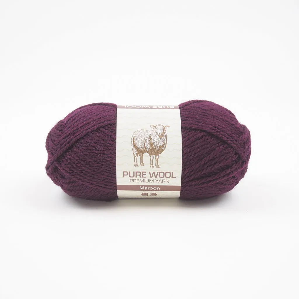 Pure Wool Yarn - 100% Wool - 8ply 50g