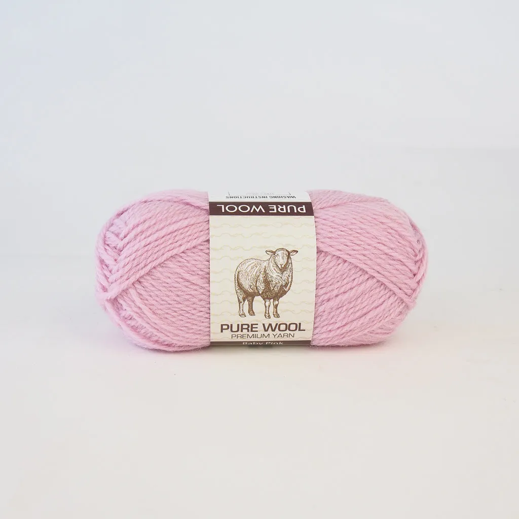 Pure Wool Yarn - 100% Wool - 8ply 50g