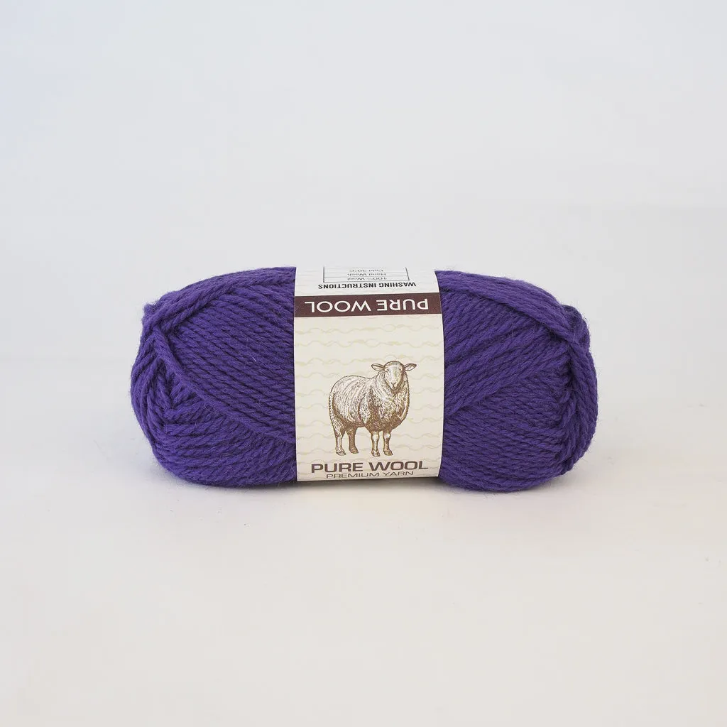 Pure Wool Yarn - 100% Wool - 8ply 50g