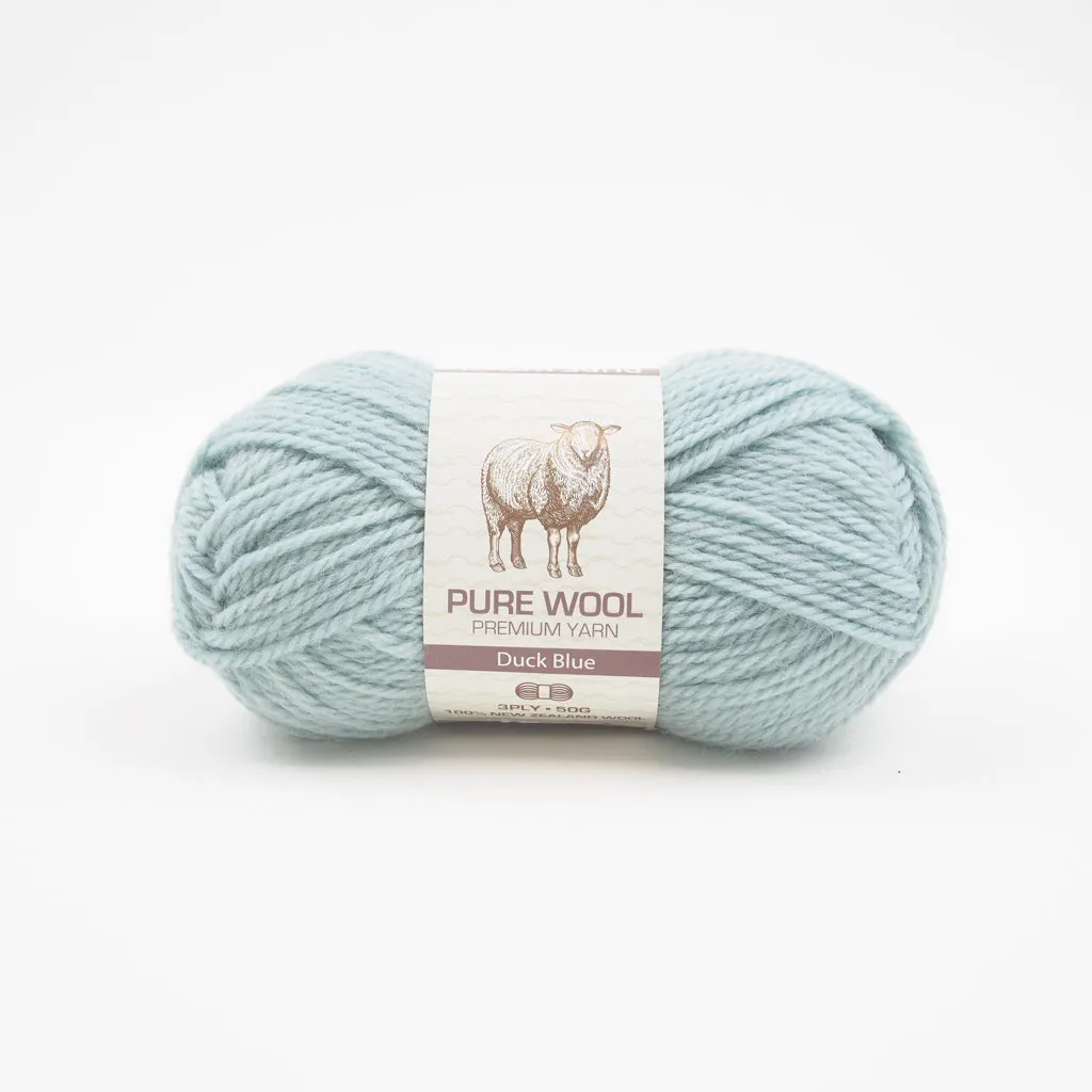 Pure Wool Yarn - 100% Wool - 8ply 50g