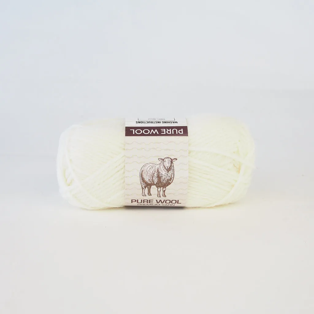 Pure Wool Yarn - 100% Wool - 8ply 50g