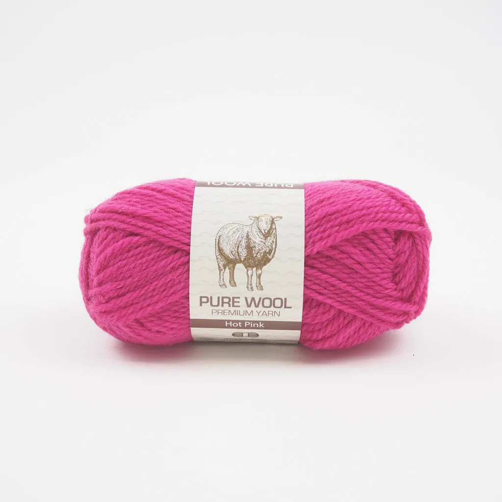 Pure Wool Yarn - 100% Wool - 8ply 50g