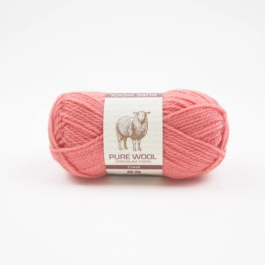 Pure Wool Yarn - 100% Wool - 8ply 50g