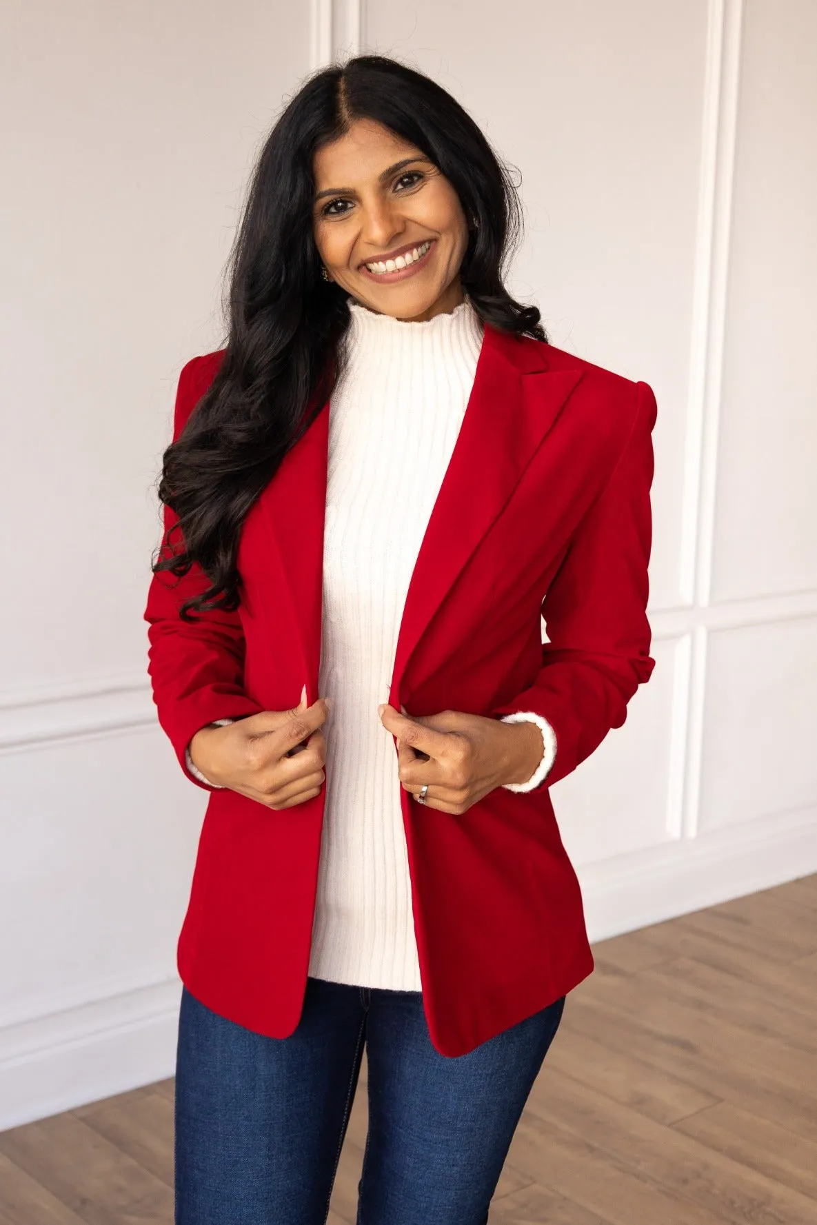 Red Velvet Blazer