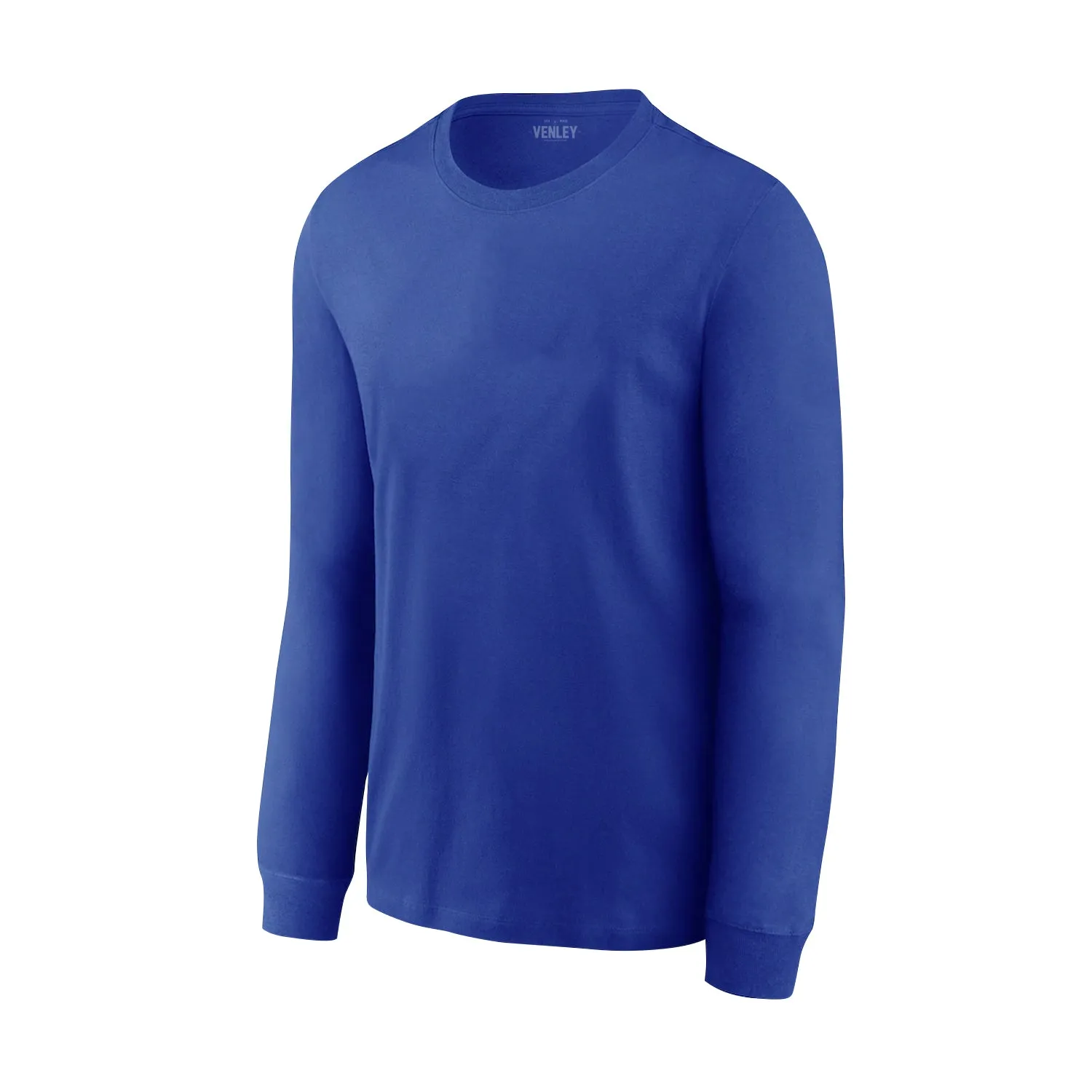 Royal Sueded Crew Neck Long Sleeve T-Shirt